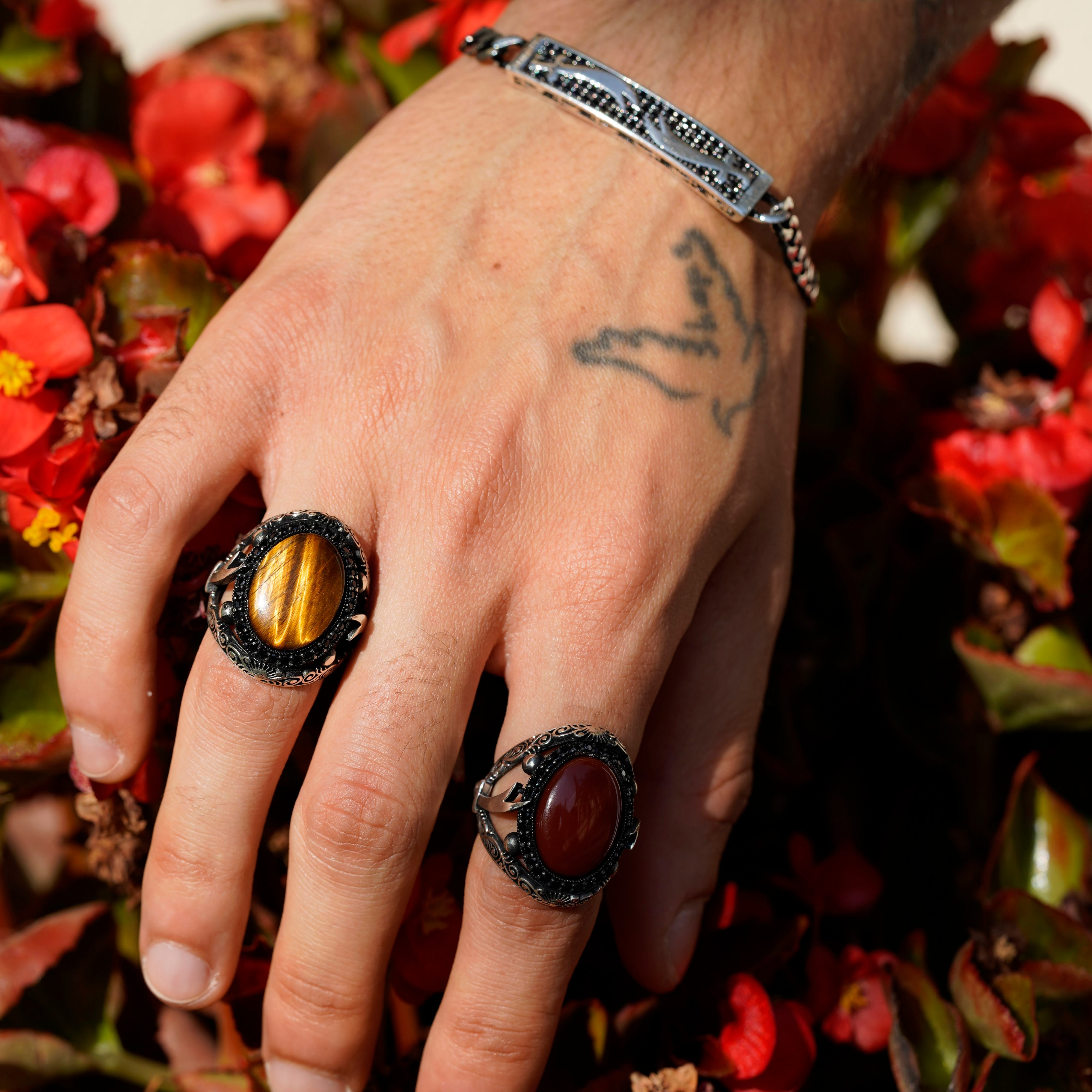 Luxury Red Zircon Stone Ring