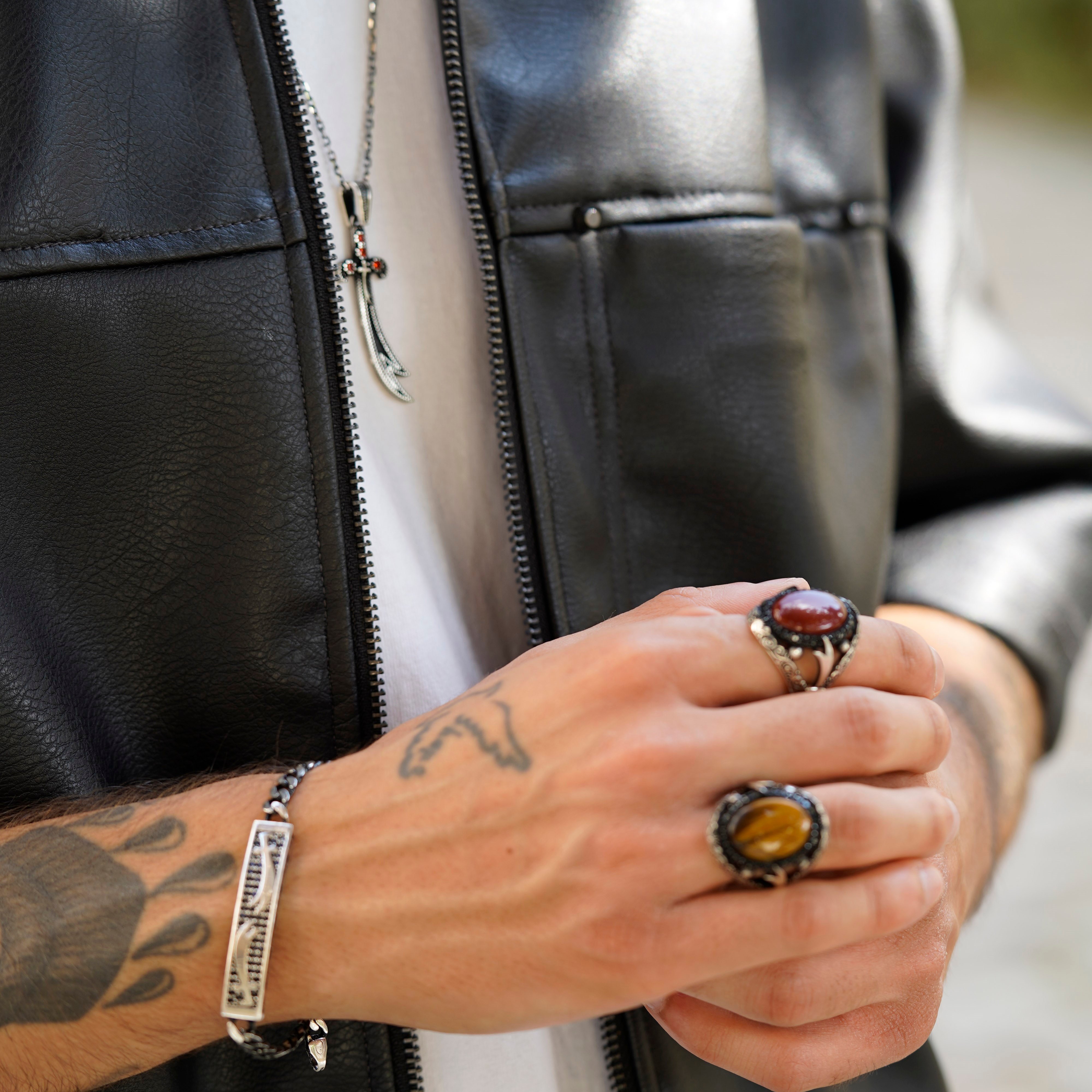 Luxury Red Zircon Stone Ring