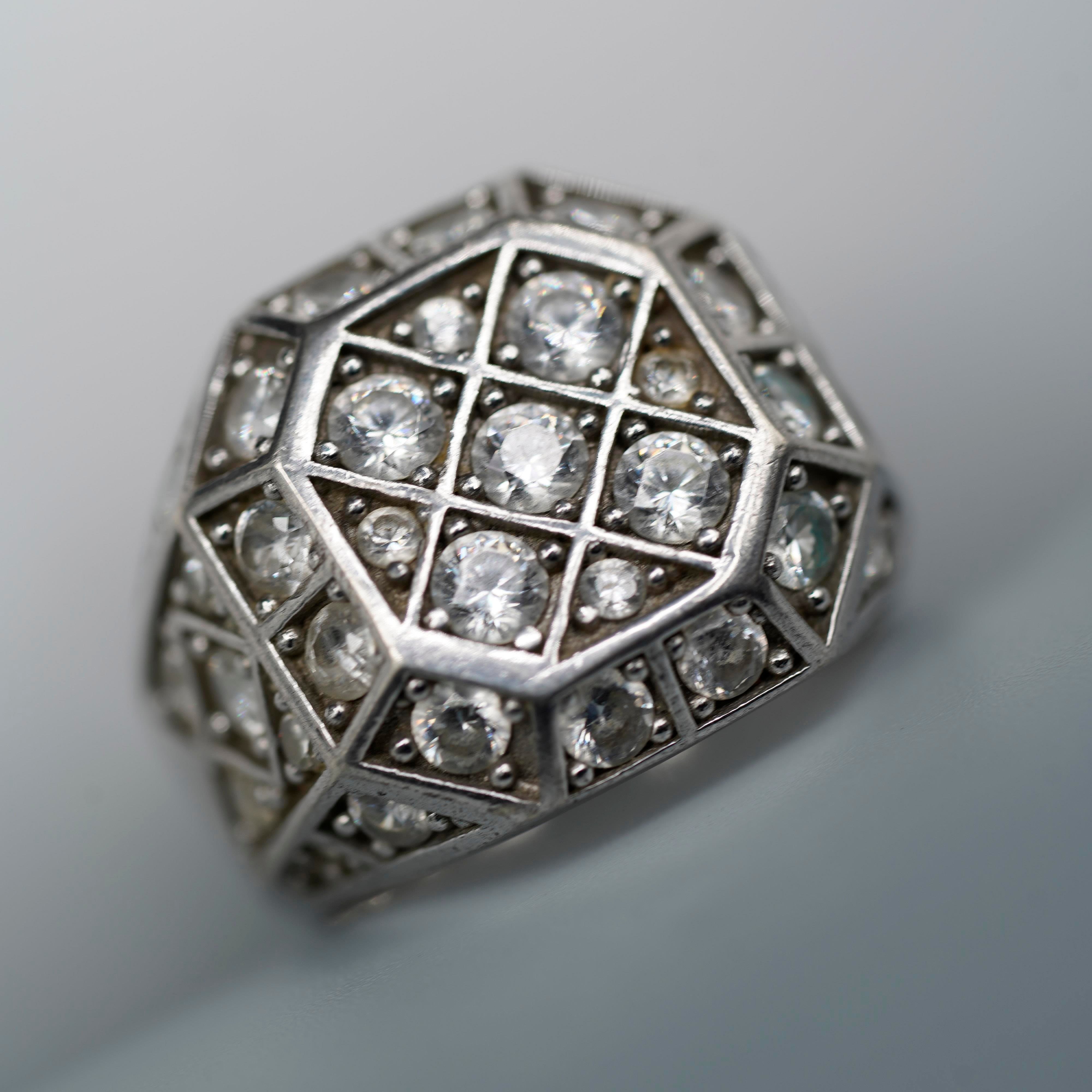 Luxury White Stones Ring