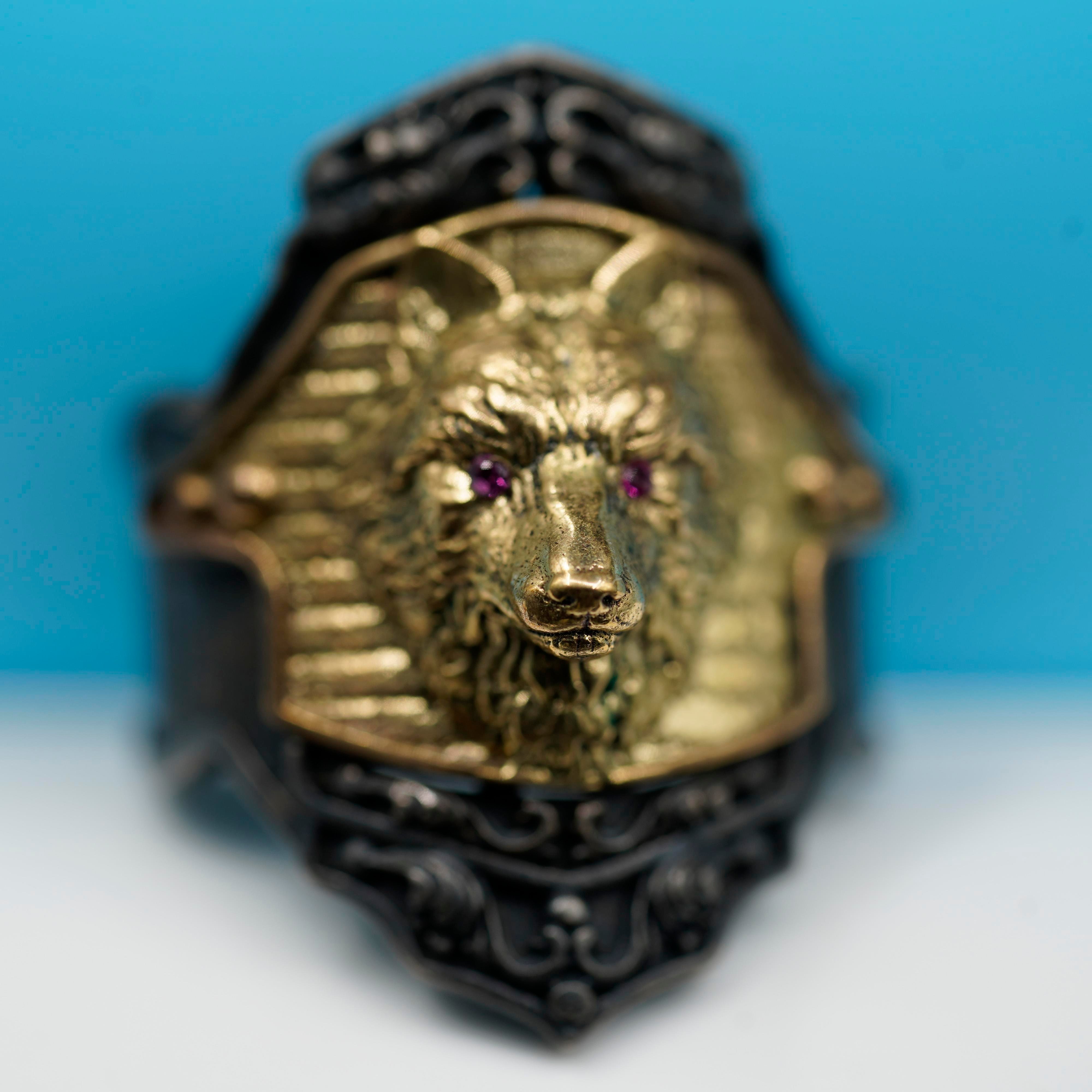 Luxury Wolf Oxidized Ring
