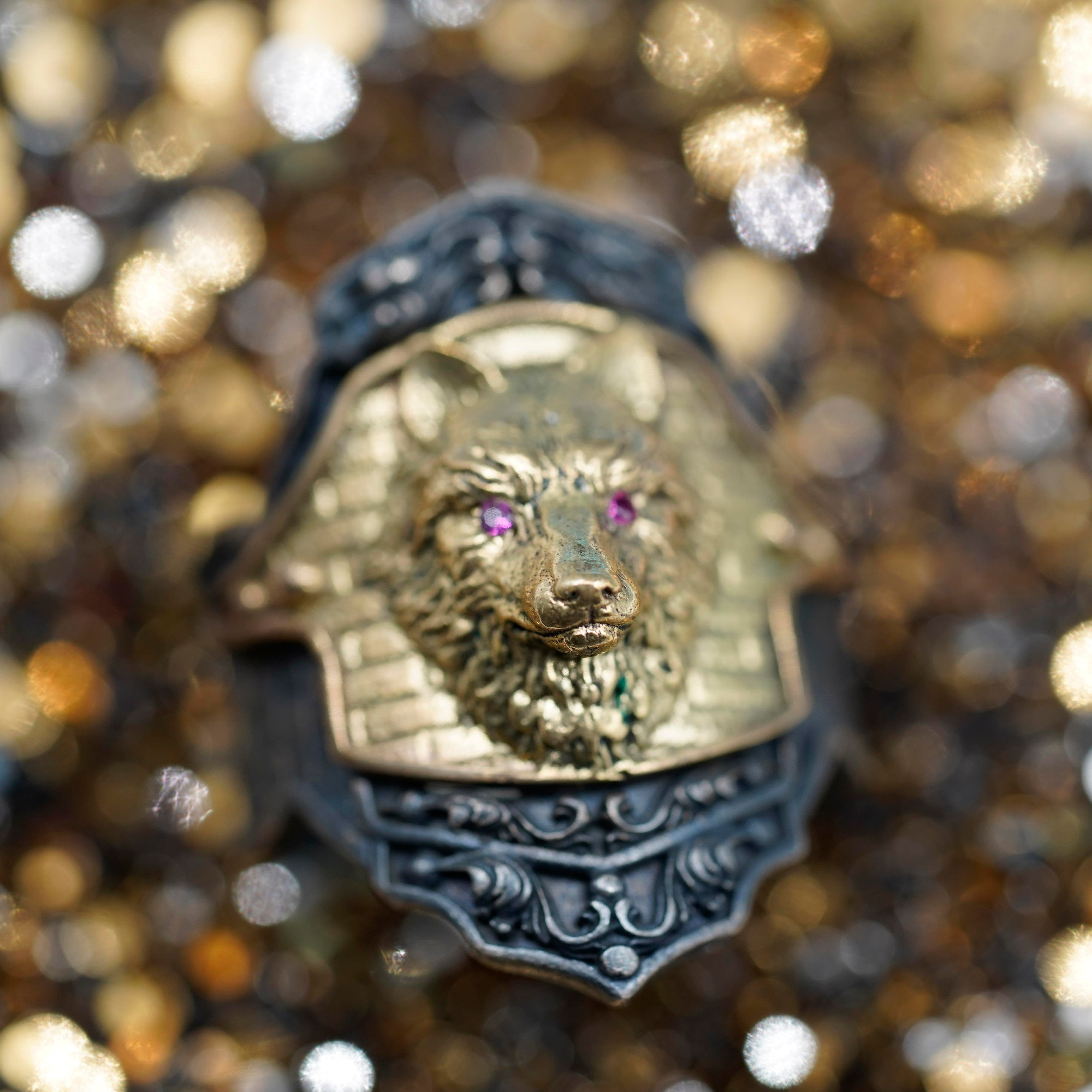 Luxury Wolf Oxidized Ring