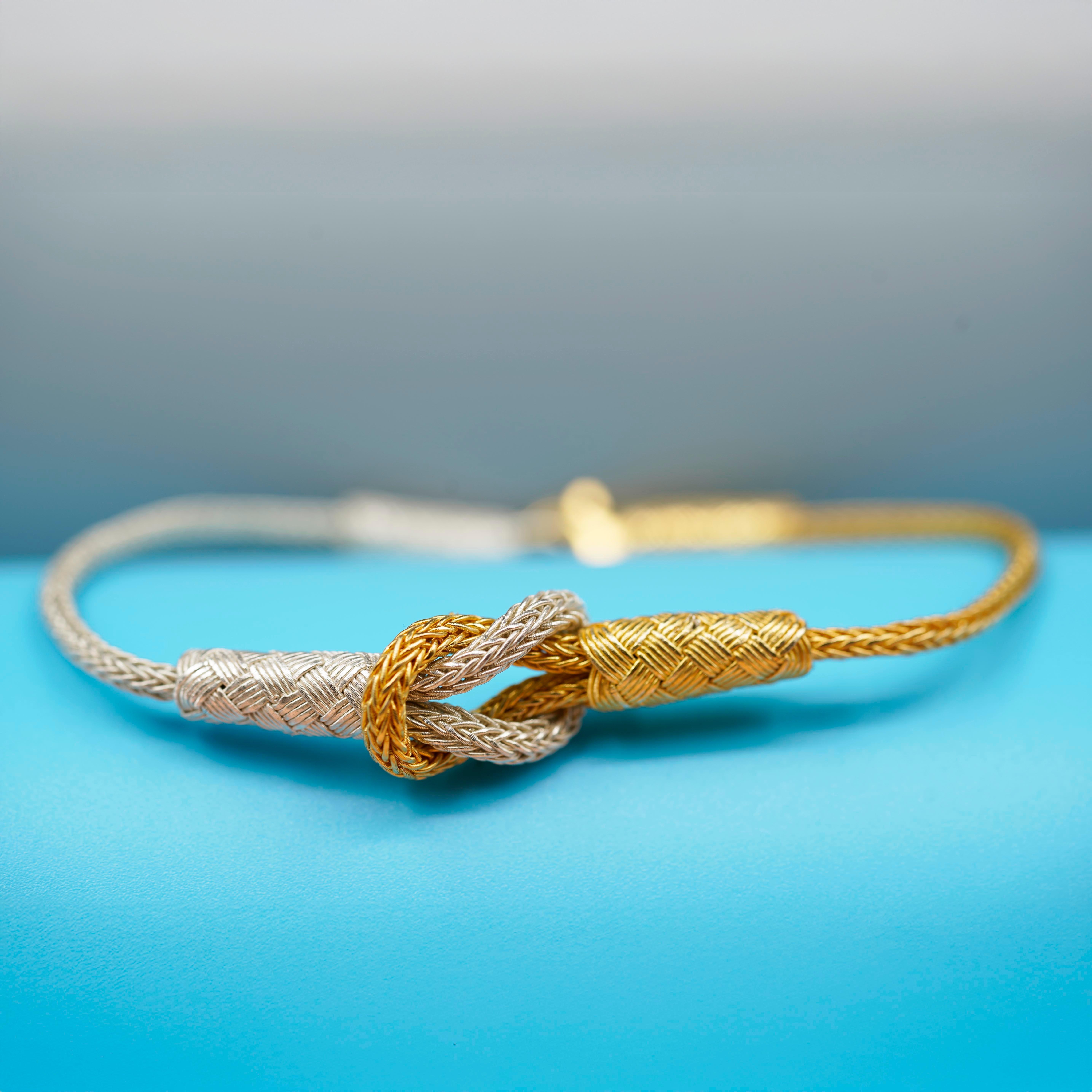 Magic Ancient Touch, White & Gold Plated, Unisex Bracelet