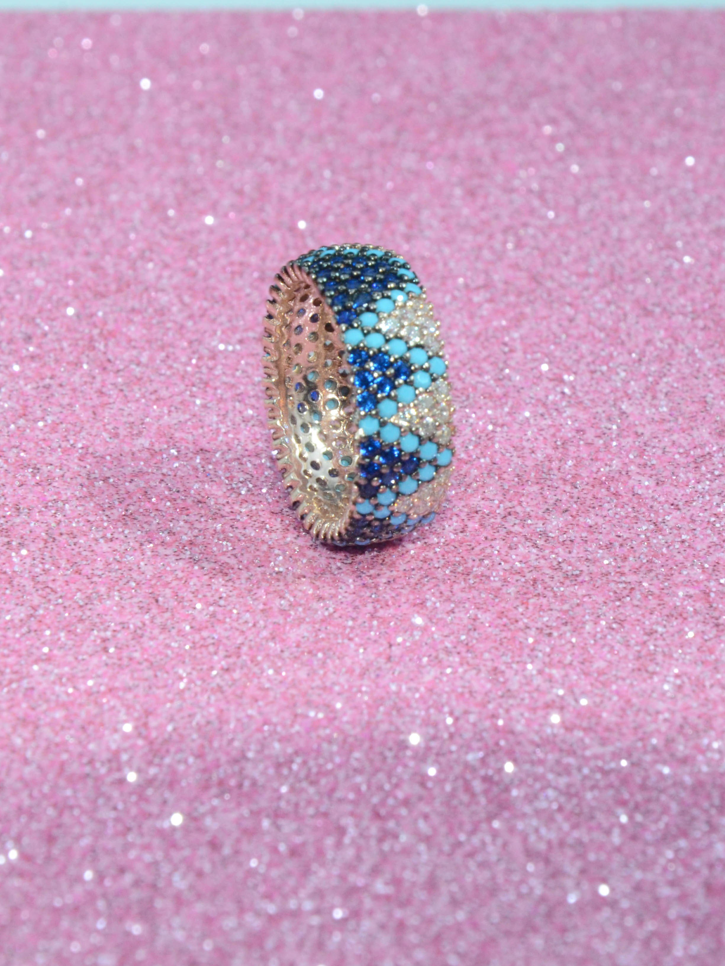 Mythical Turquoise & White Ring