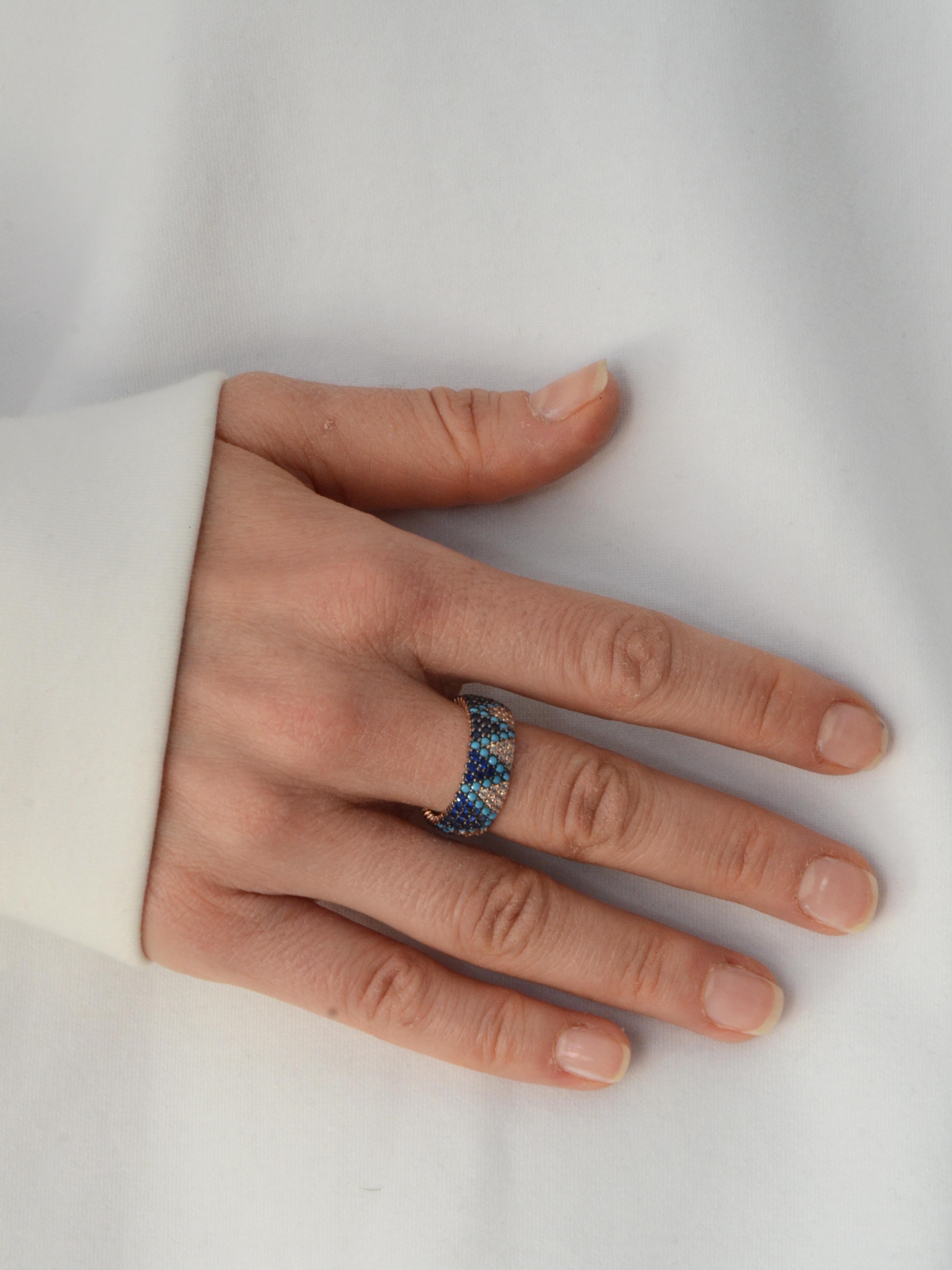 Mythical Turquoise & White Ring