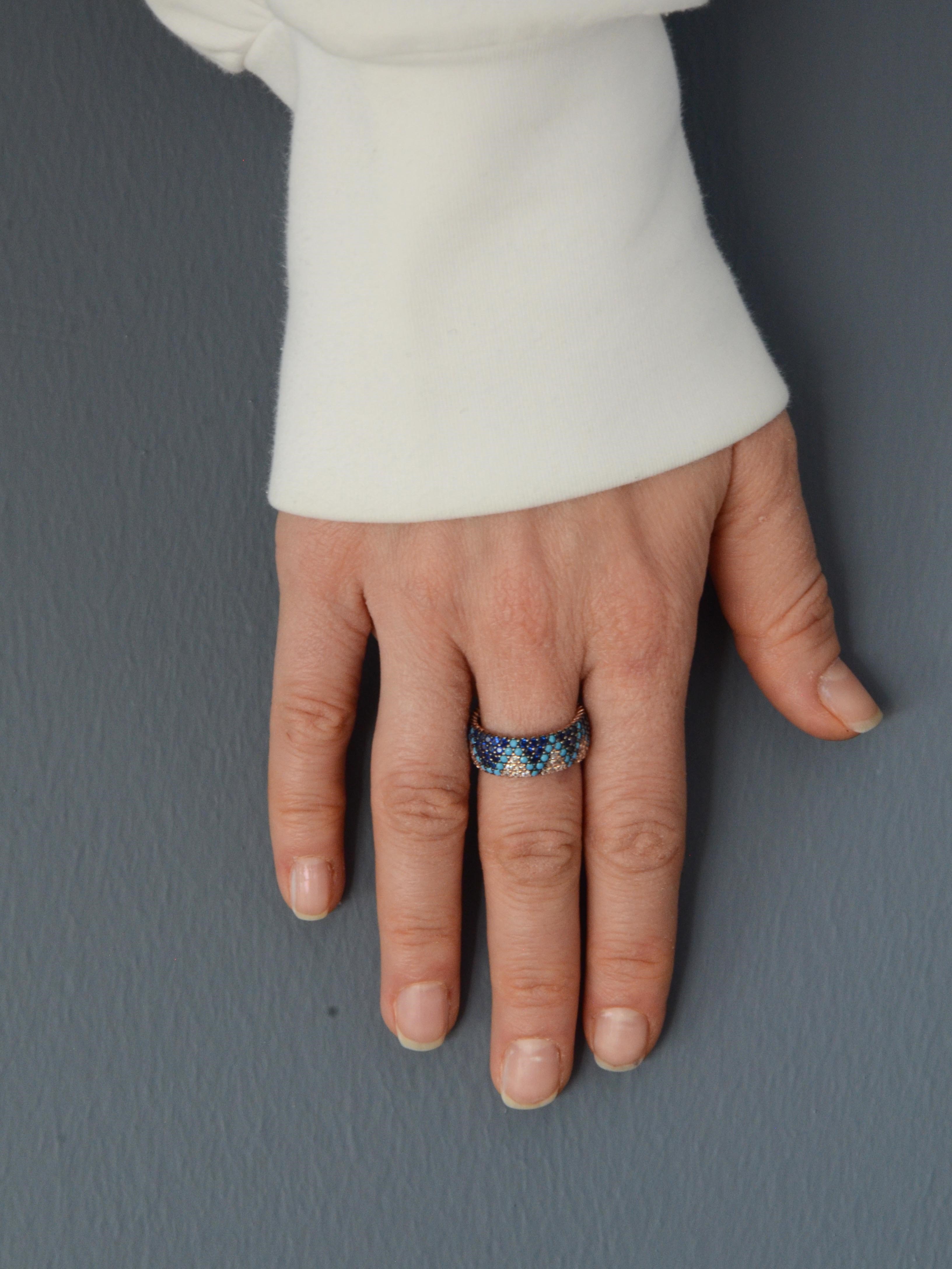 Mythical Turquoise & White Ring