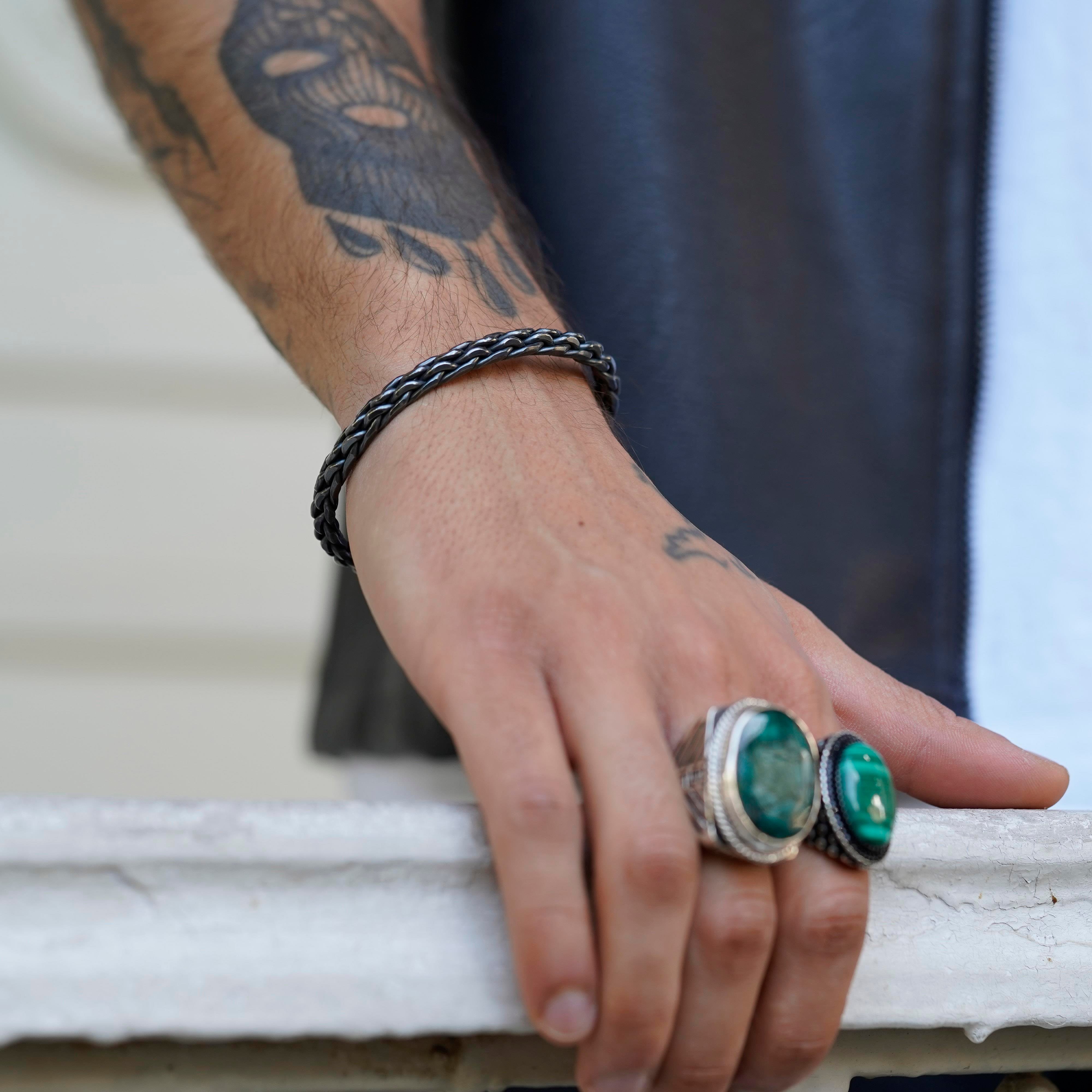 Premium Dragon Bangle Oxidized