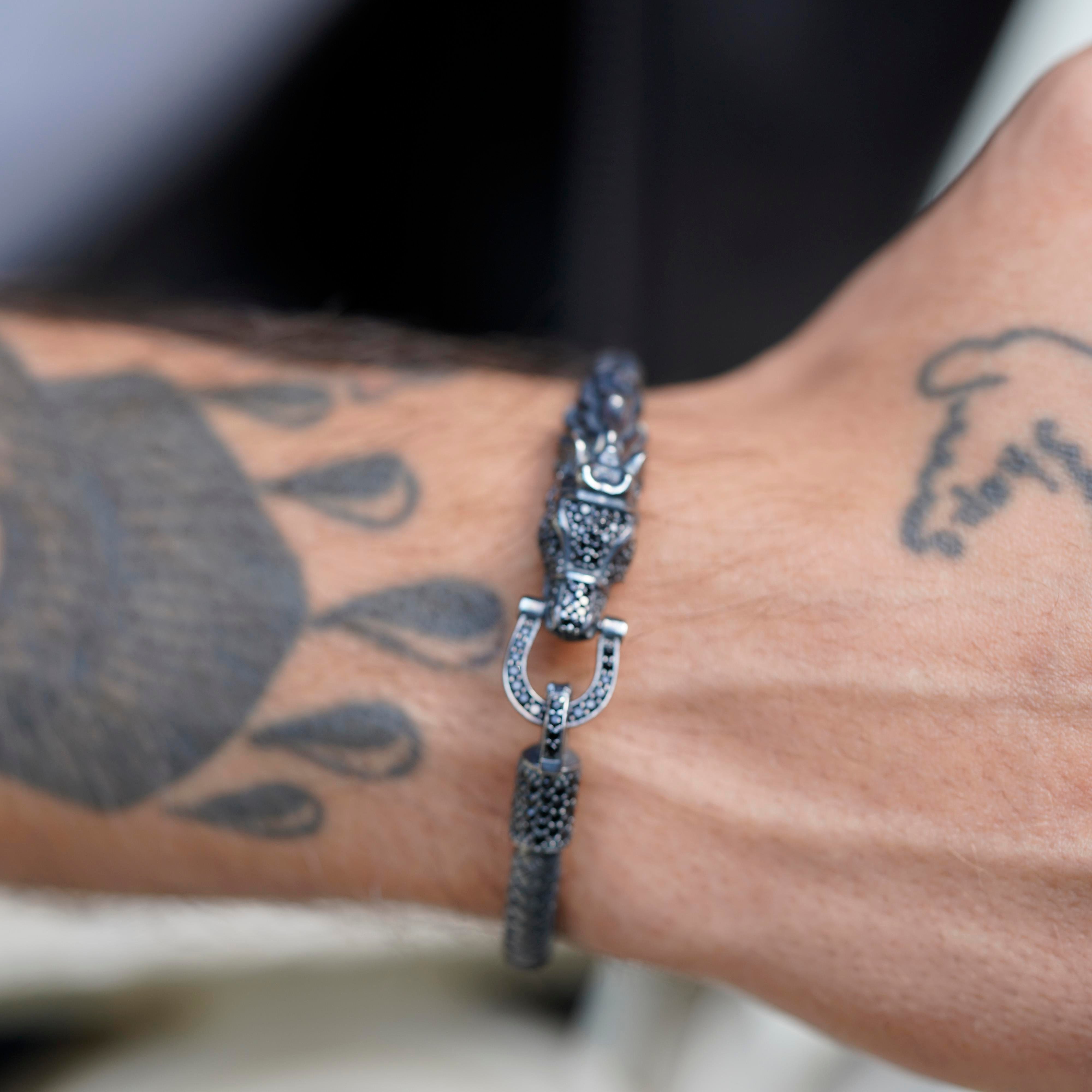 Premium Horseshoe & Dragon Bracelet