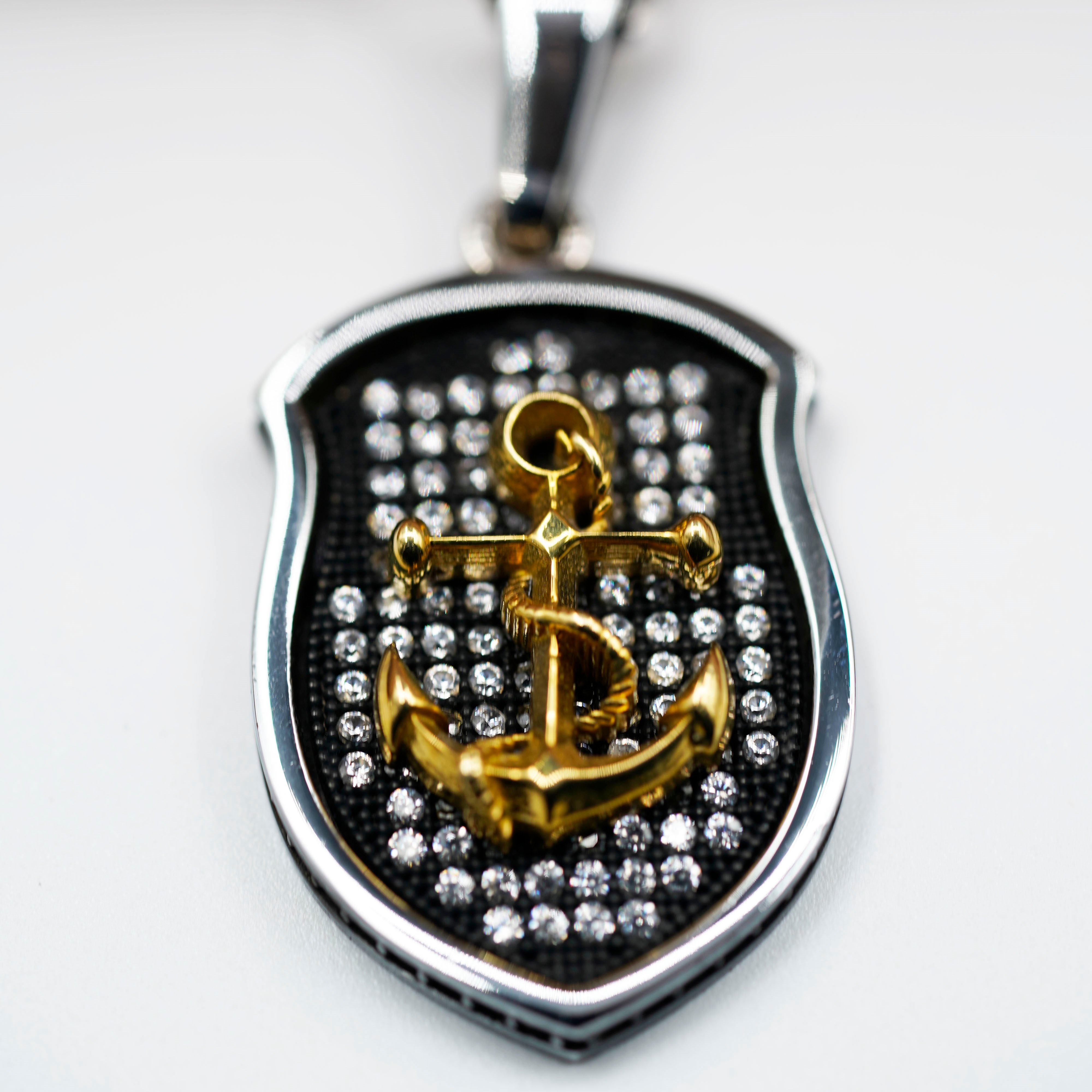 Premium Stones Anchor Necklace