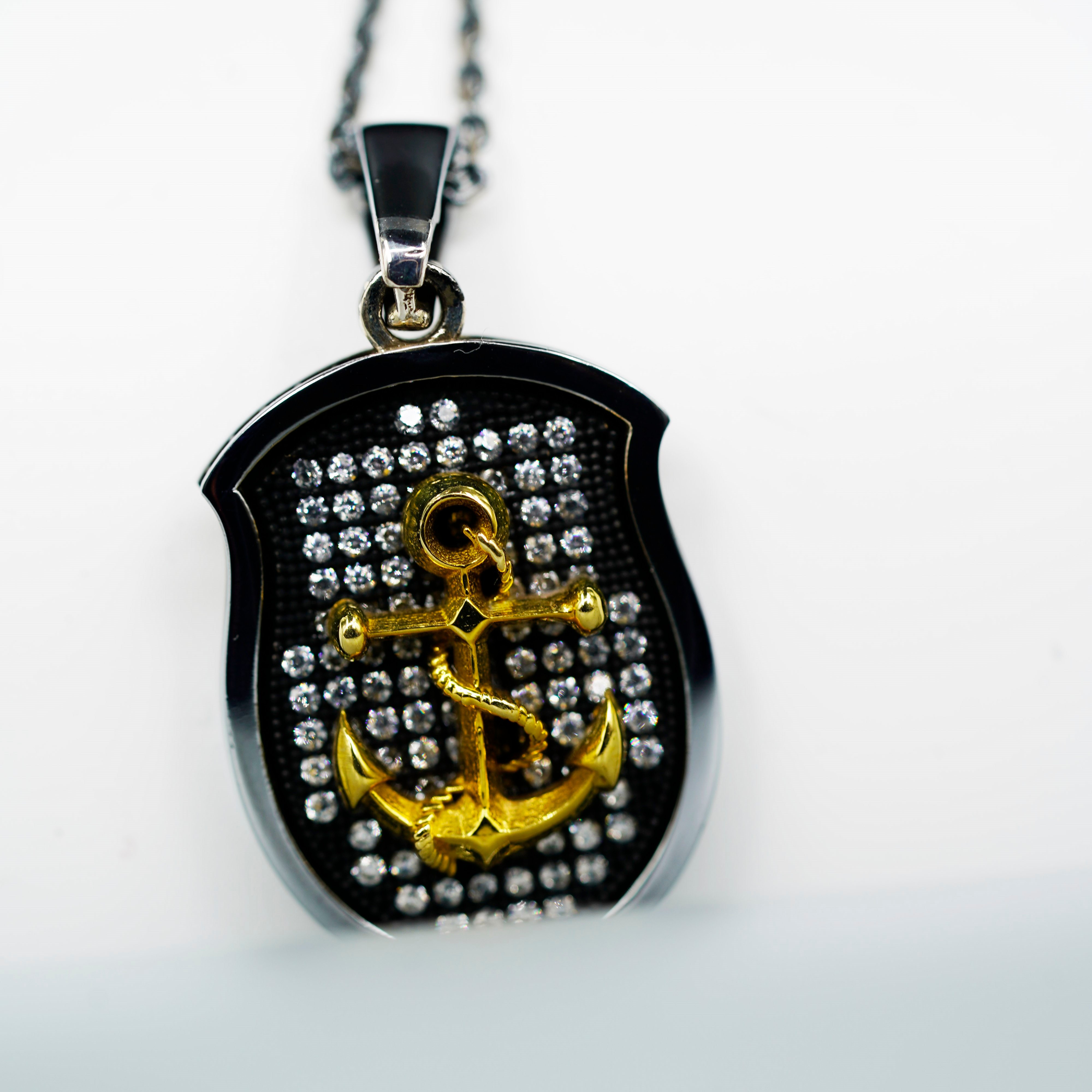 Premium Stones Anchor Necklace