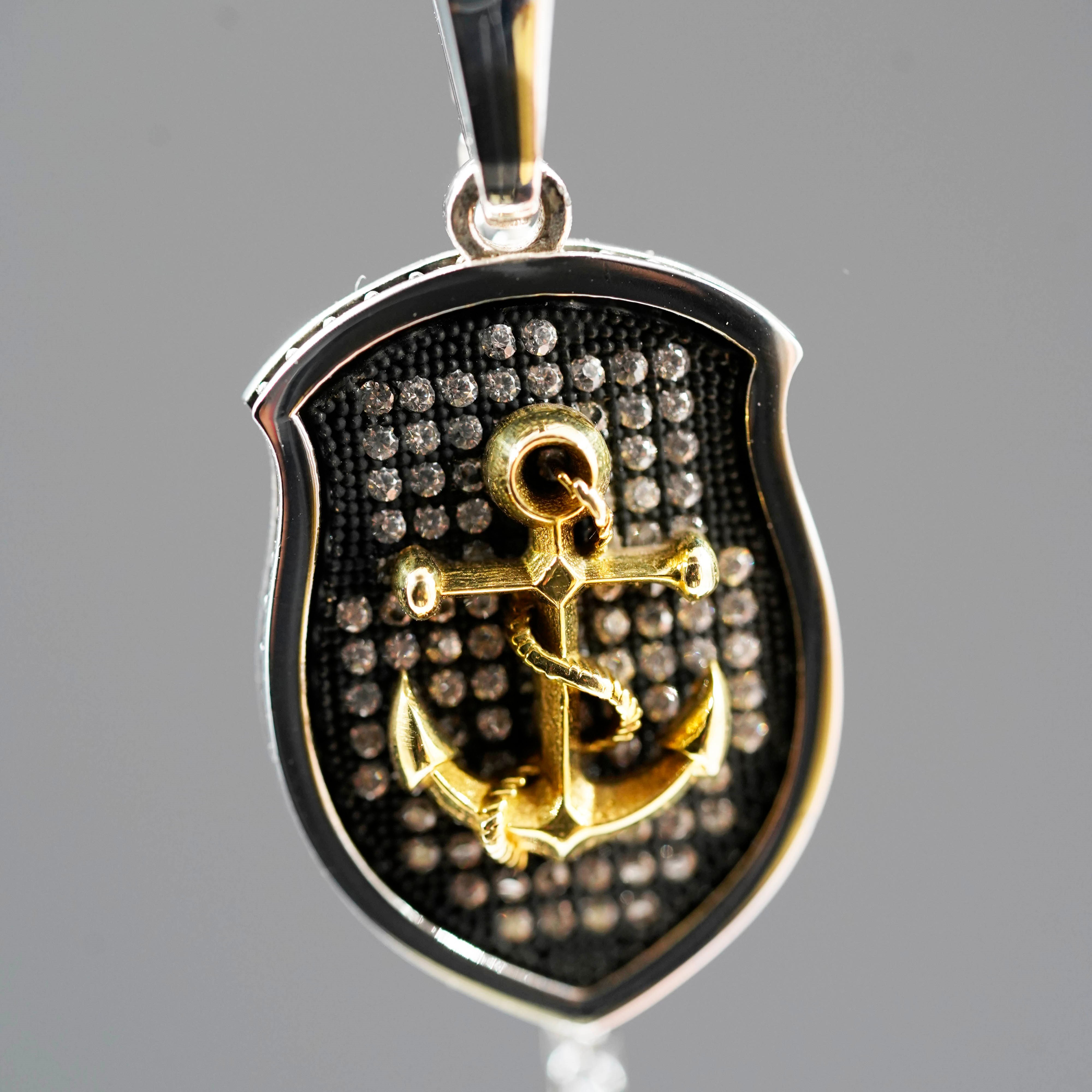 Premium Stones Anchor Necklace