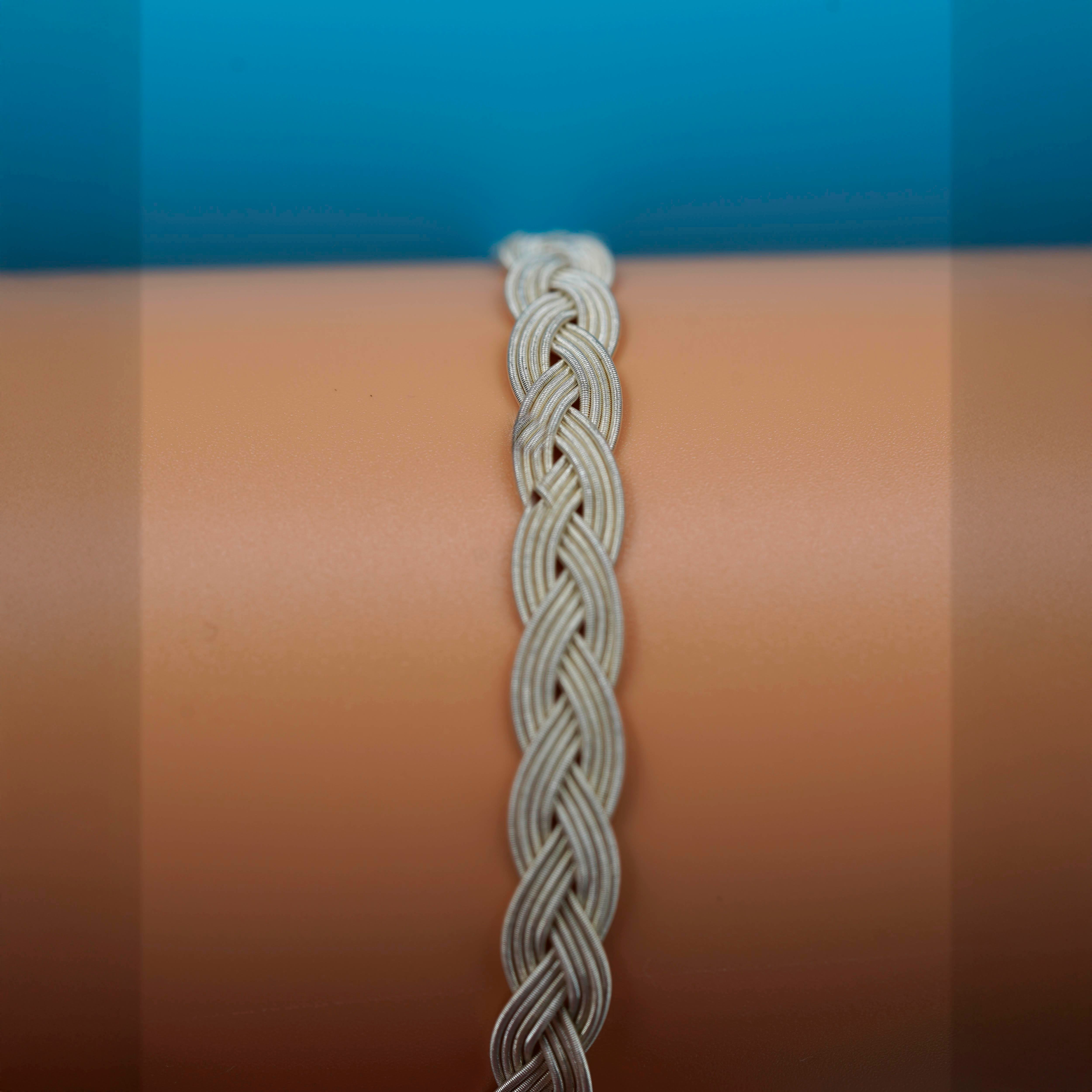Royal Braid, White, Unisex Bracelet