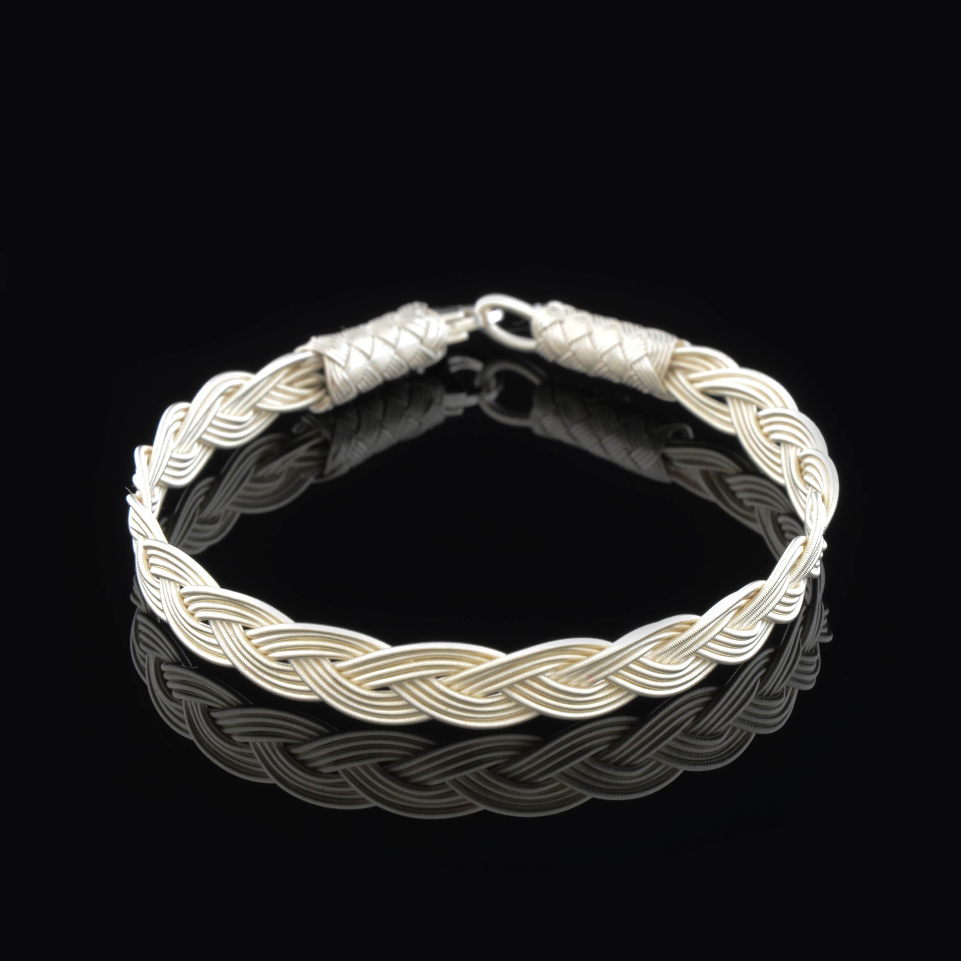 Royal Braid, White, Unisex Bracelet