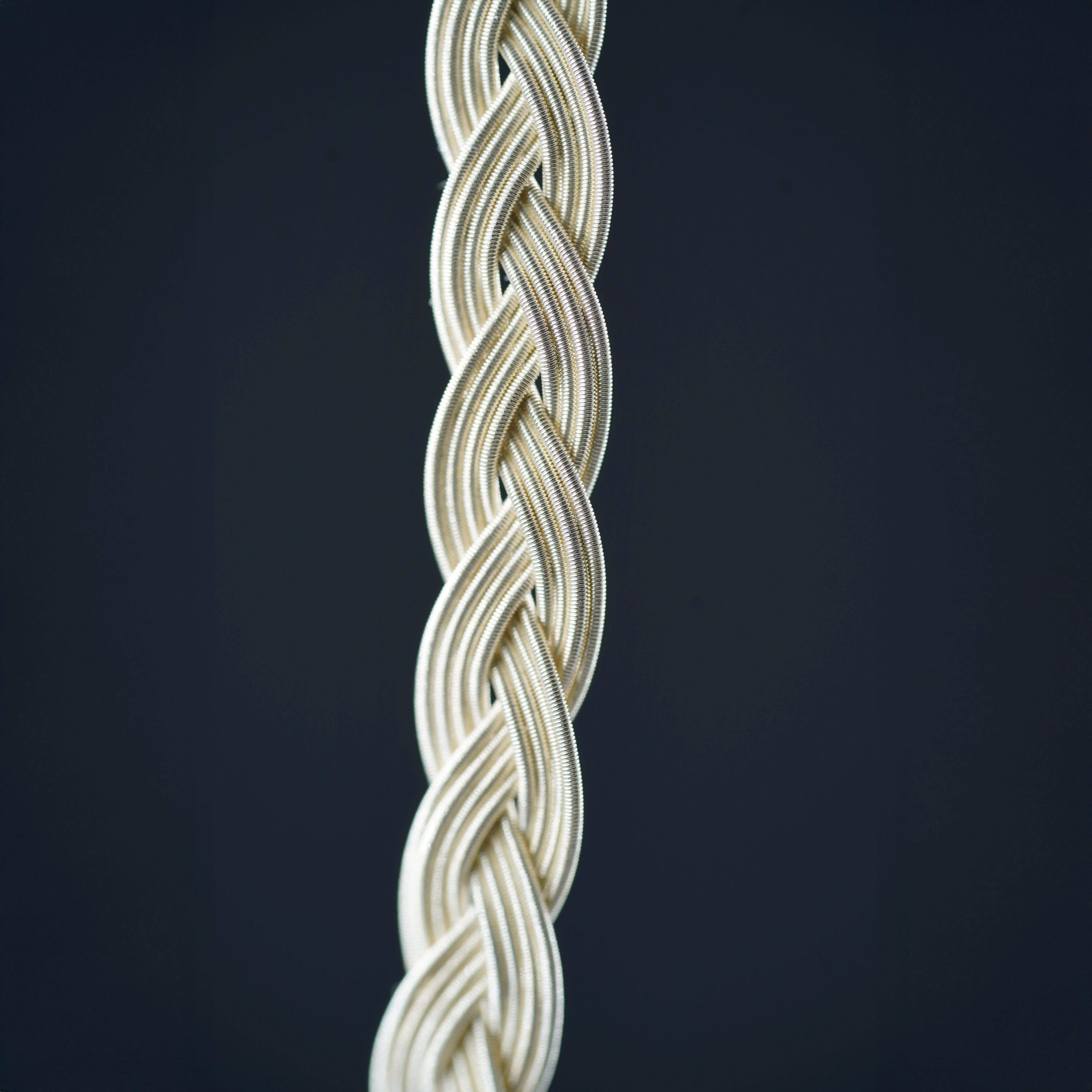 Royal Braid, White, Unisex Bracelet