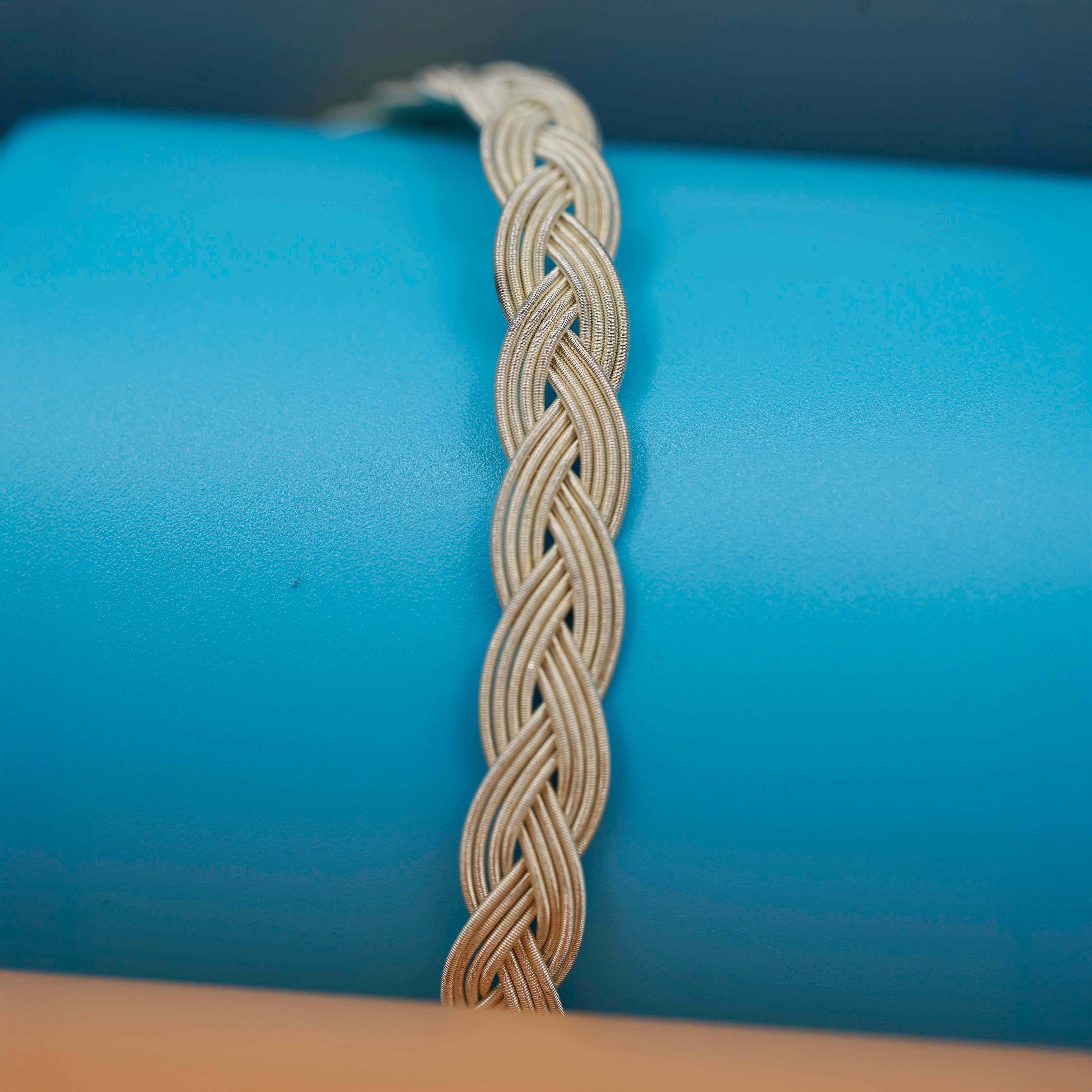 Royal Braid, White, Unisex Bracelet