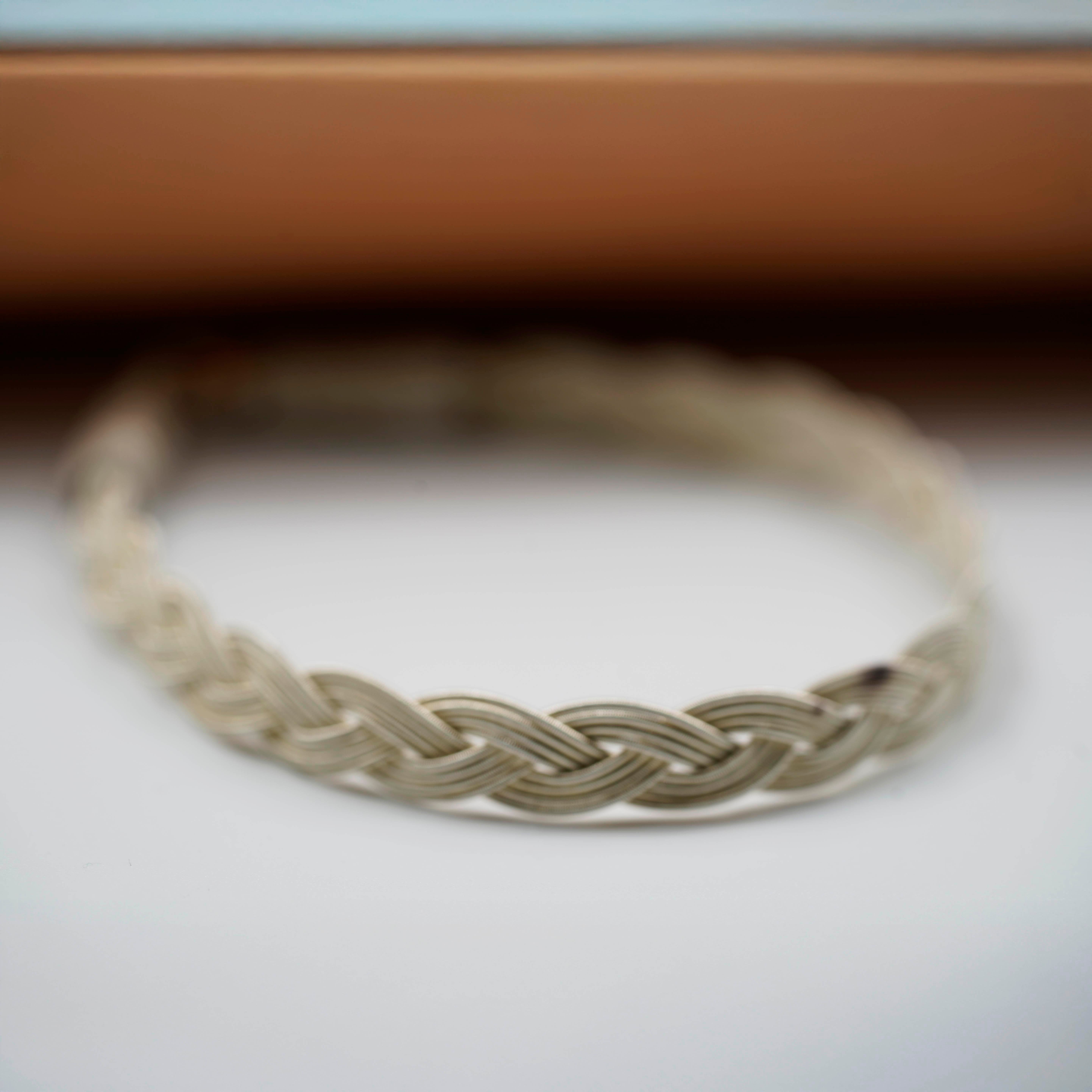Royal Braid, White, Unisex Bracelet