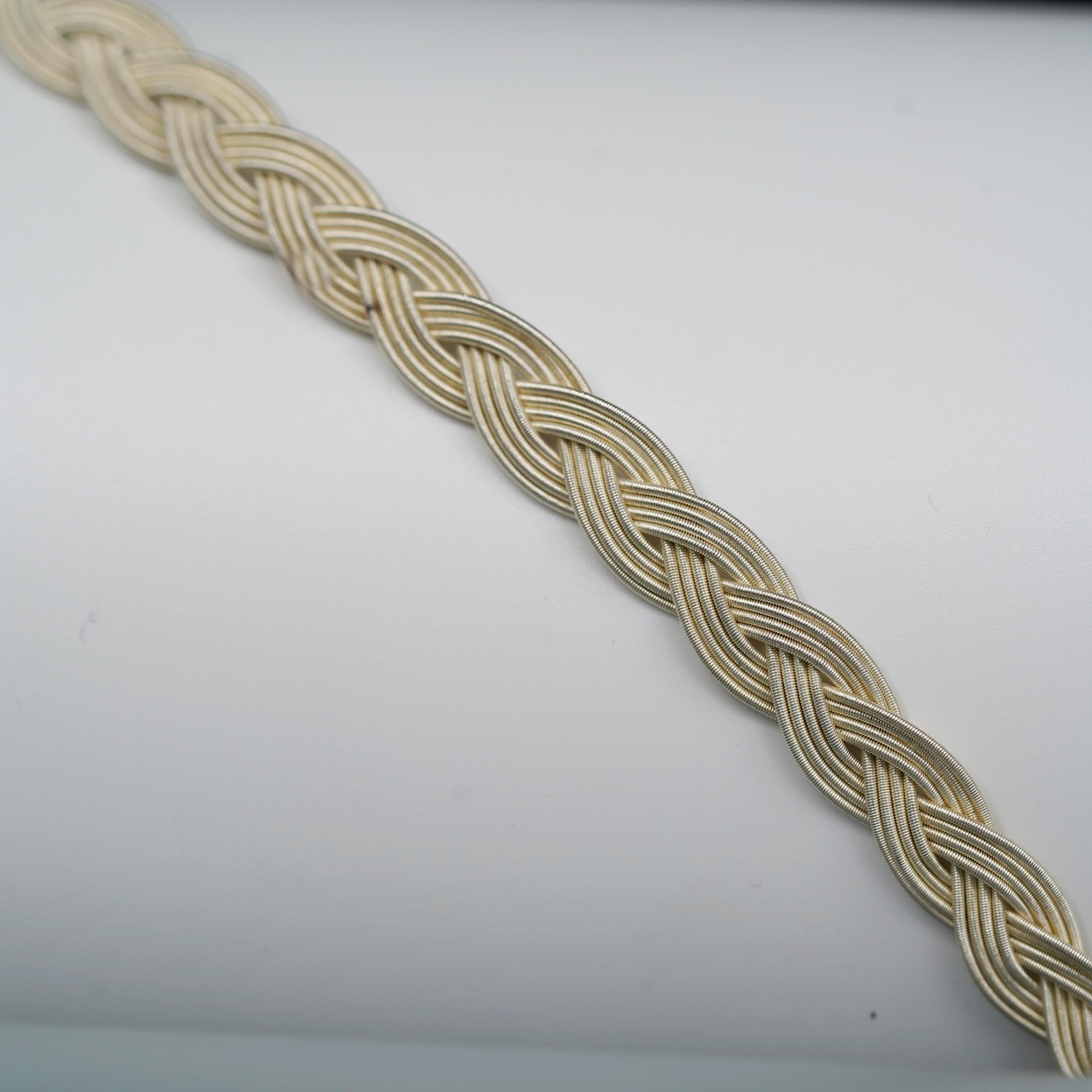 Royal Braid, White, Unisex Bracelet