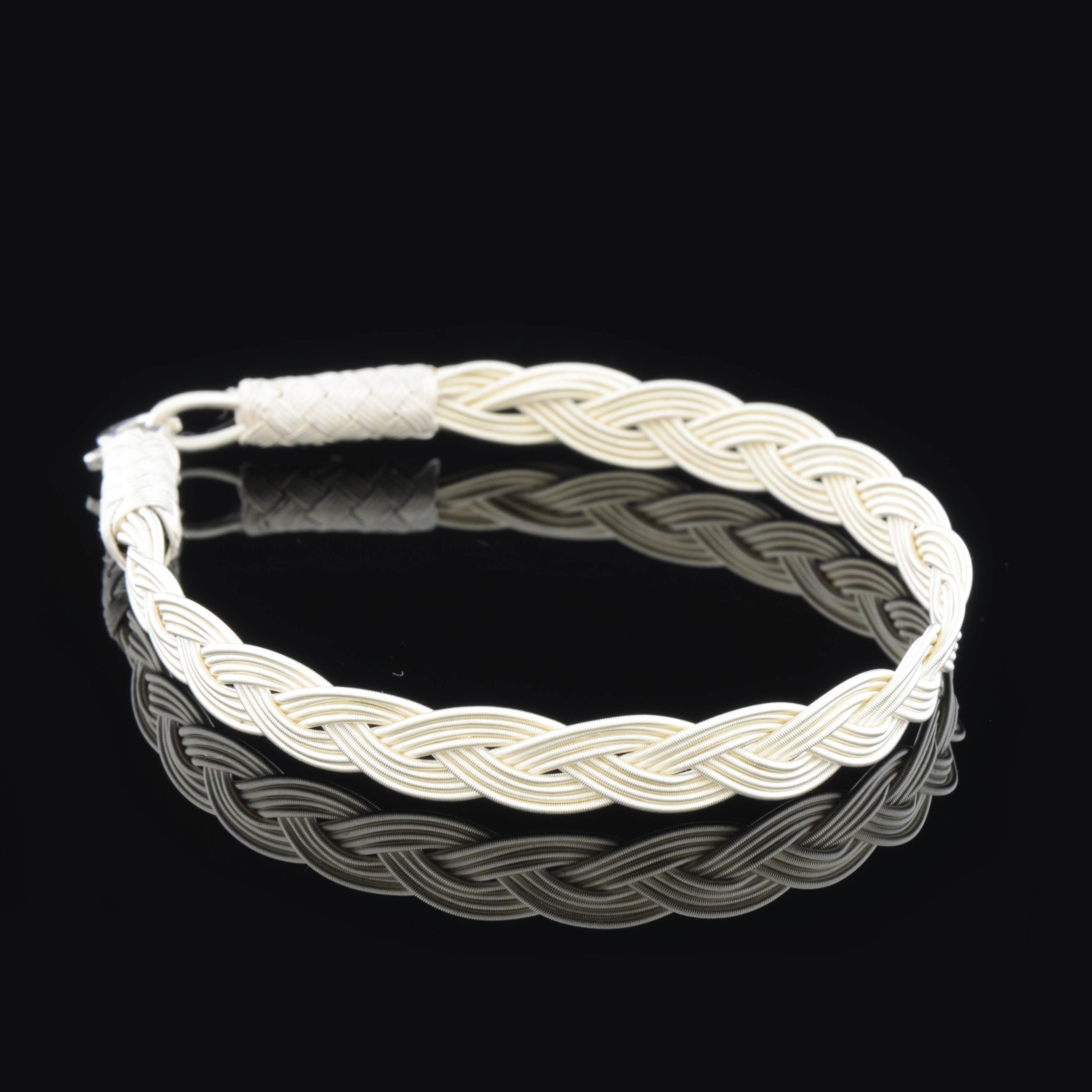 Royal Braid, White, Unisex Bracelet