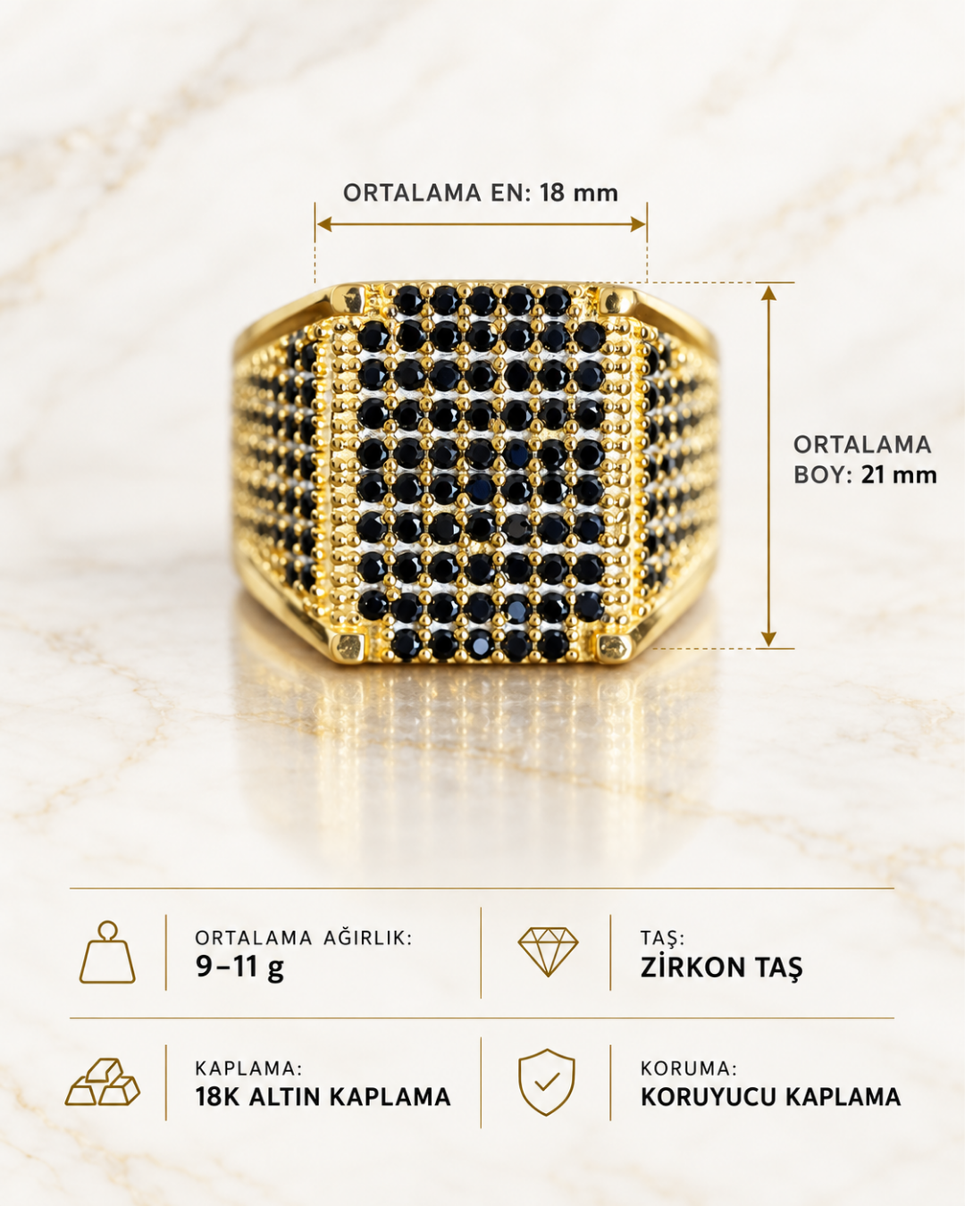 Siyah İmza Yüzüğü
