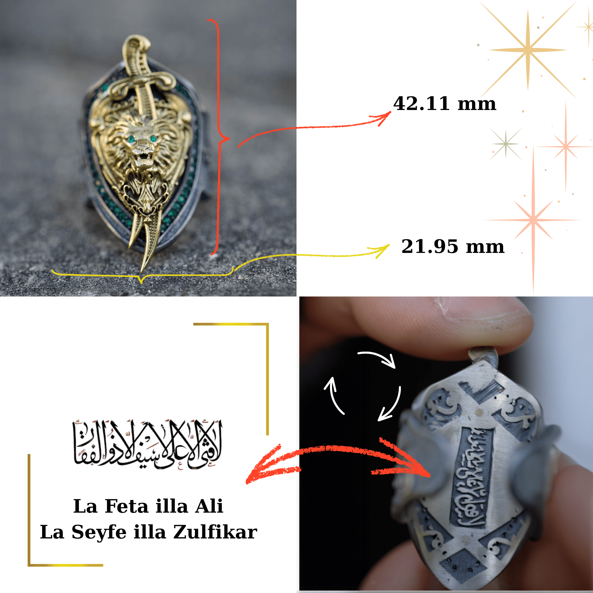 Siyah Taşlı Akrep Yüzük
