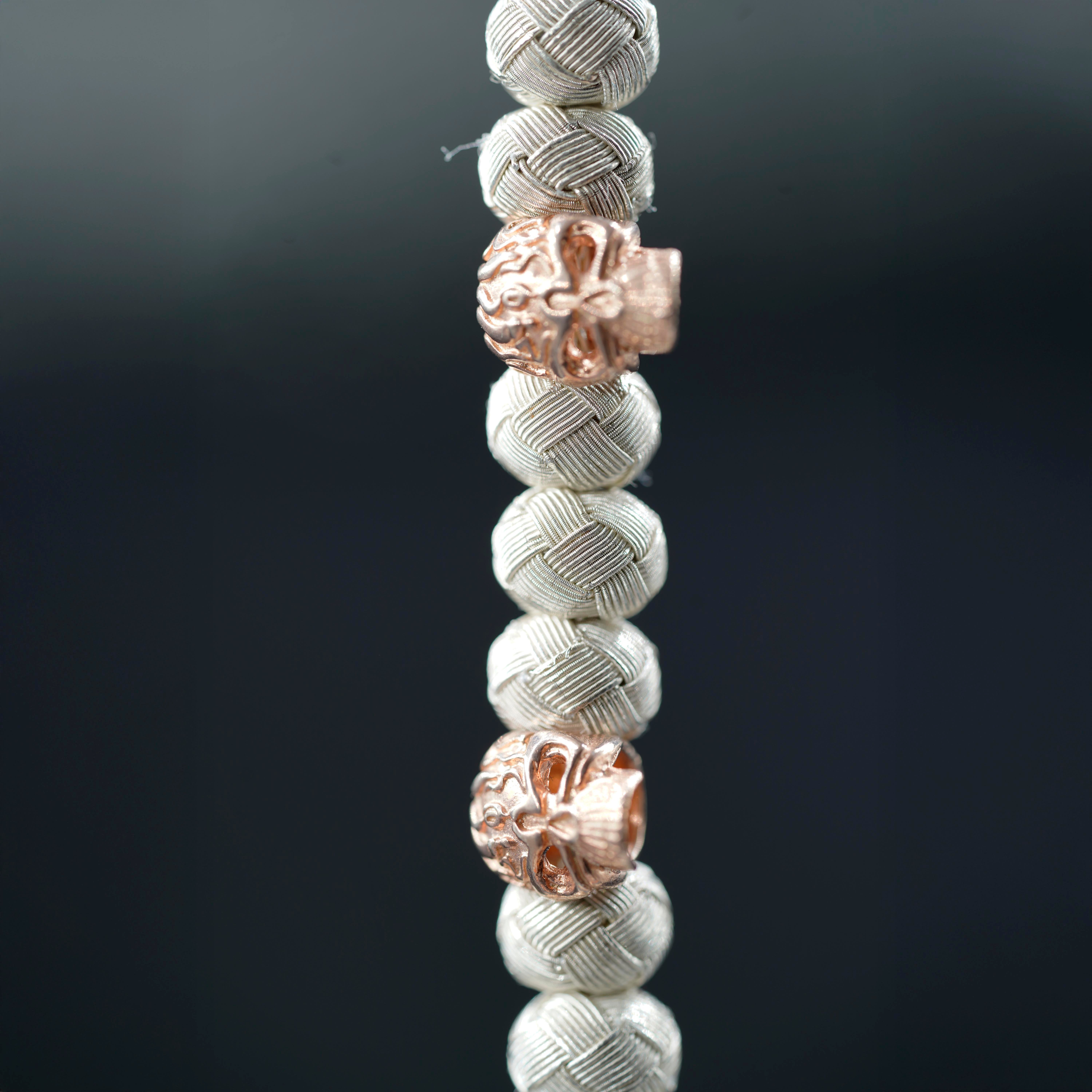 White Soul, Rose Skull, Unisex Bracelet