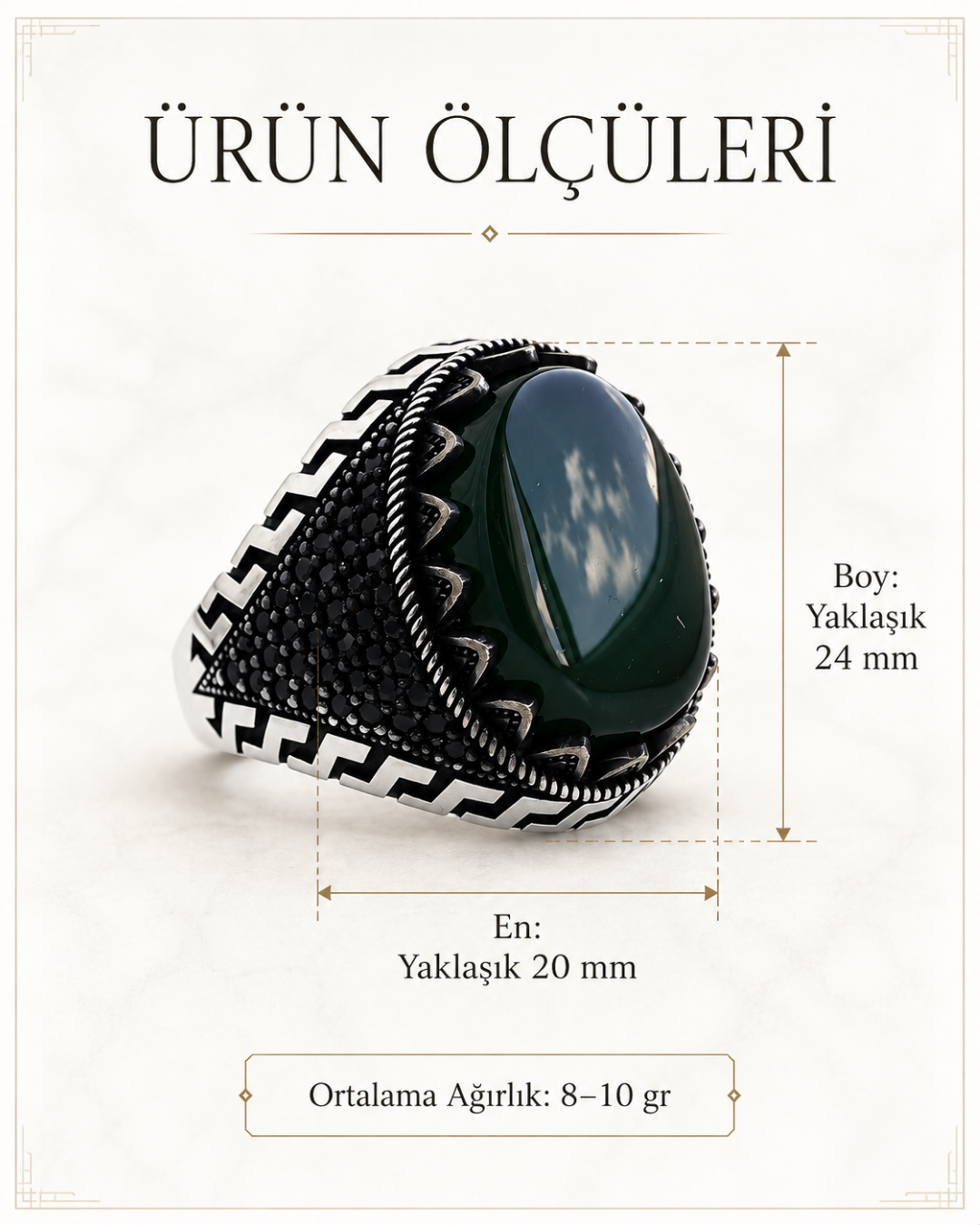 Yeşil Atlas Yüzük