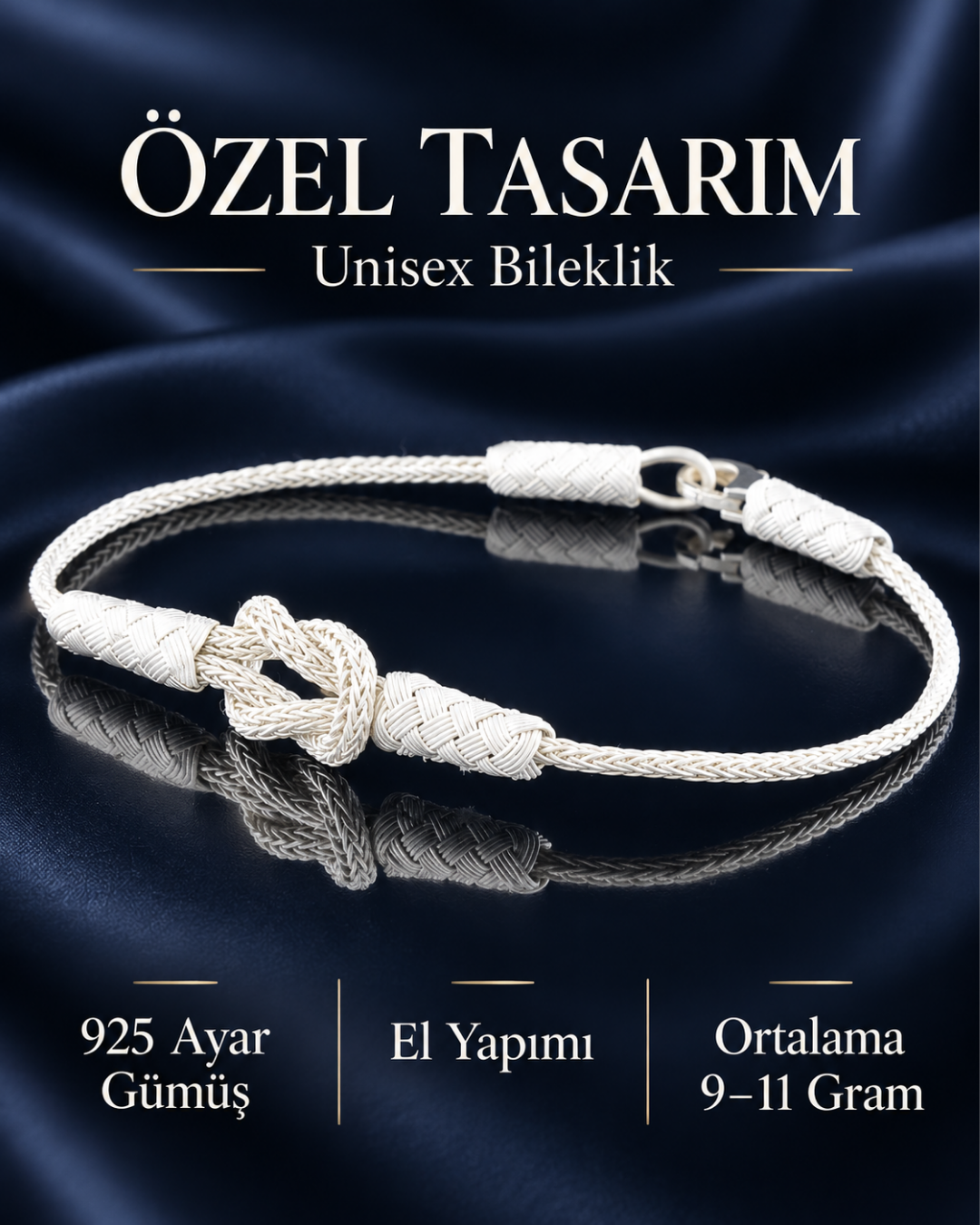 Zamansız Düğüm Gümüş Bileklik