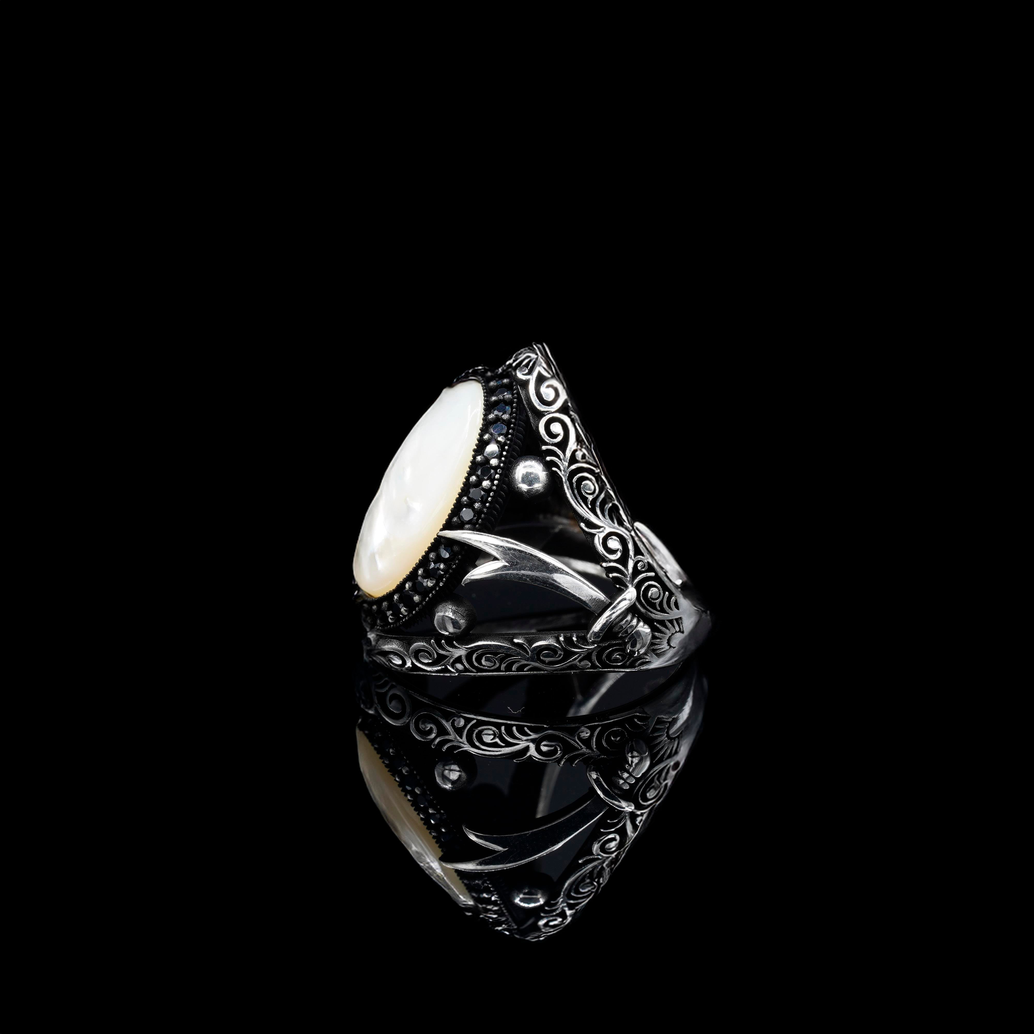 Zulfikar White Stone Ring