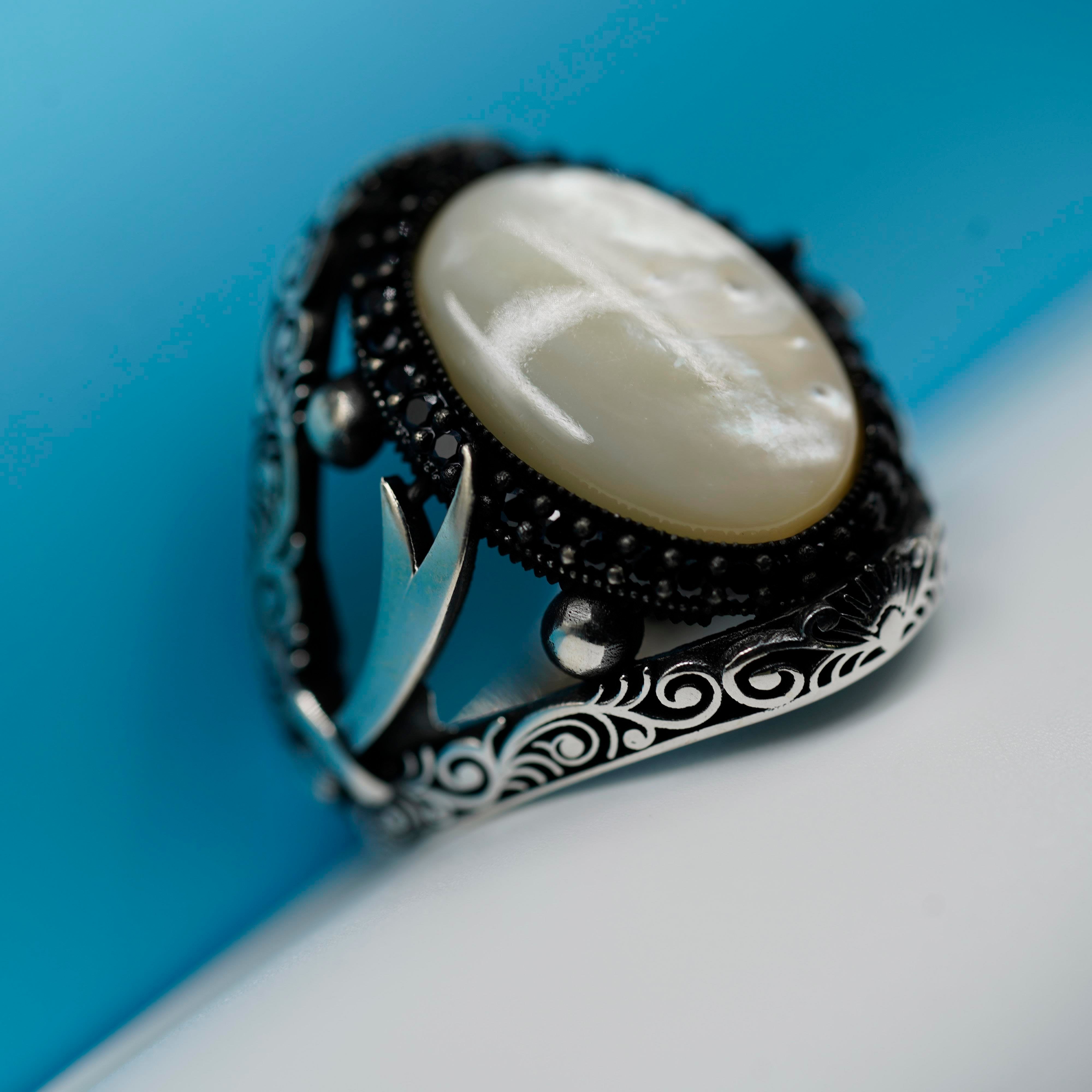 Zulfikar White Stone Ring