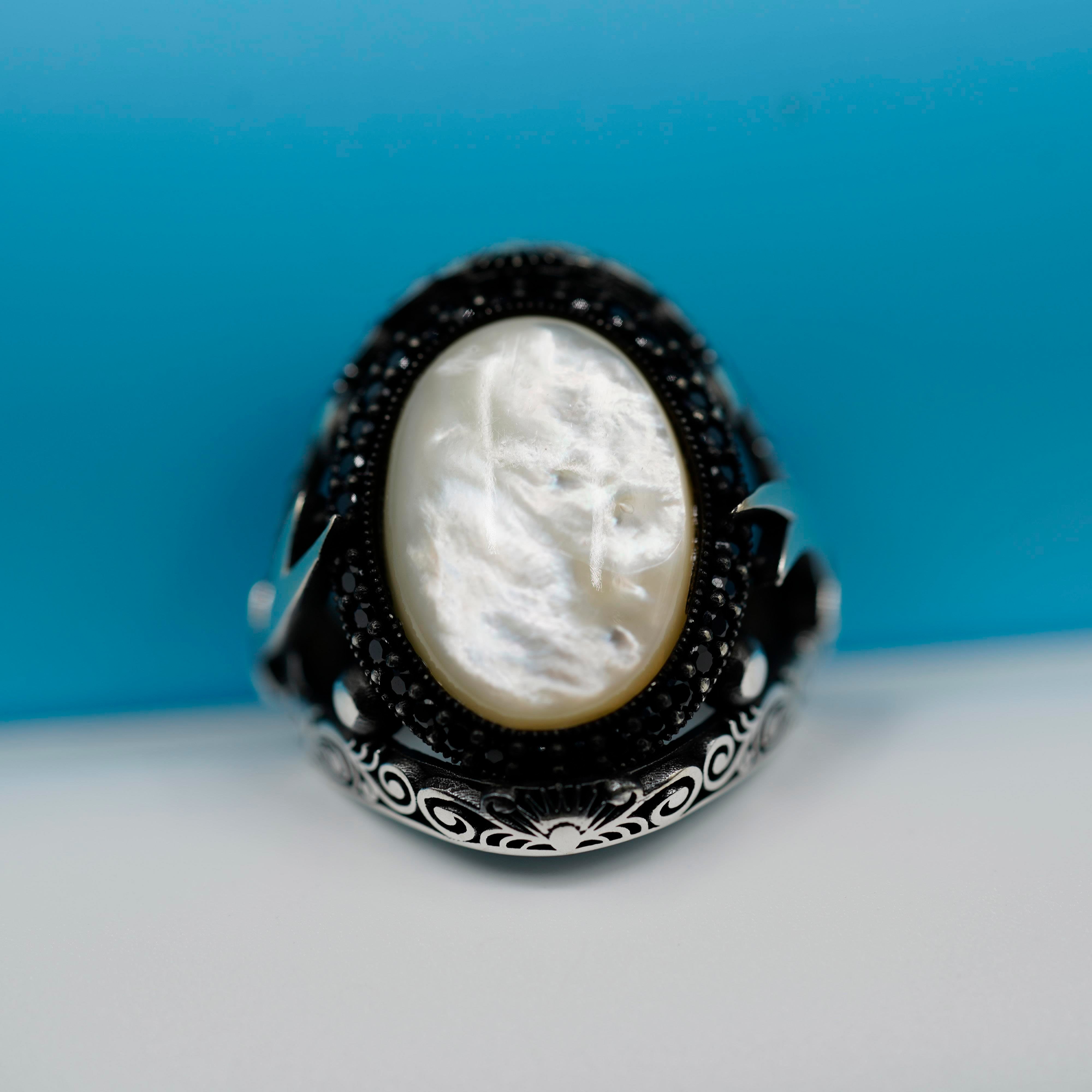 Zulfikar White Stone Ring
