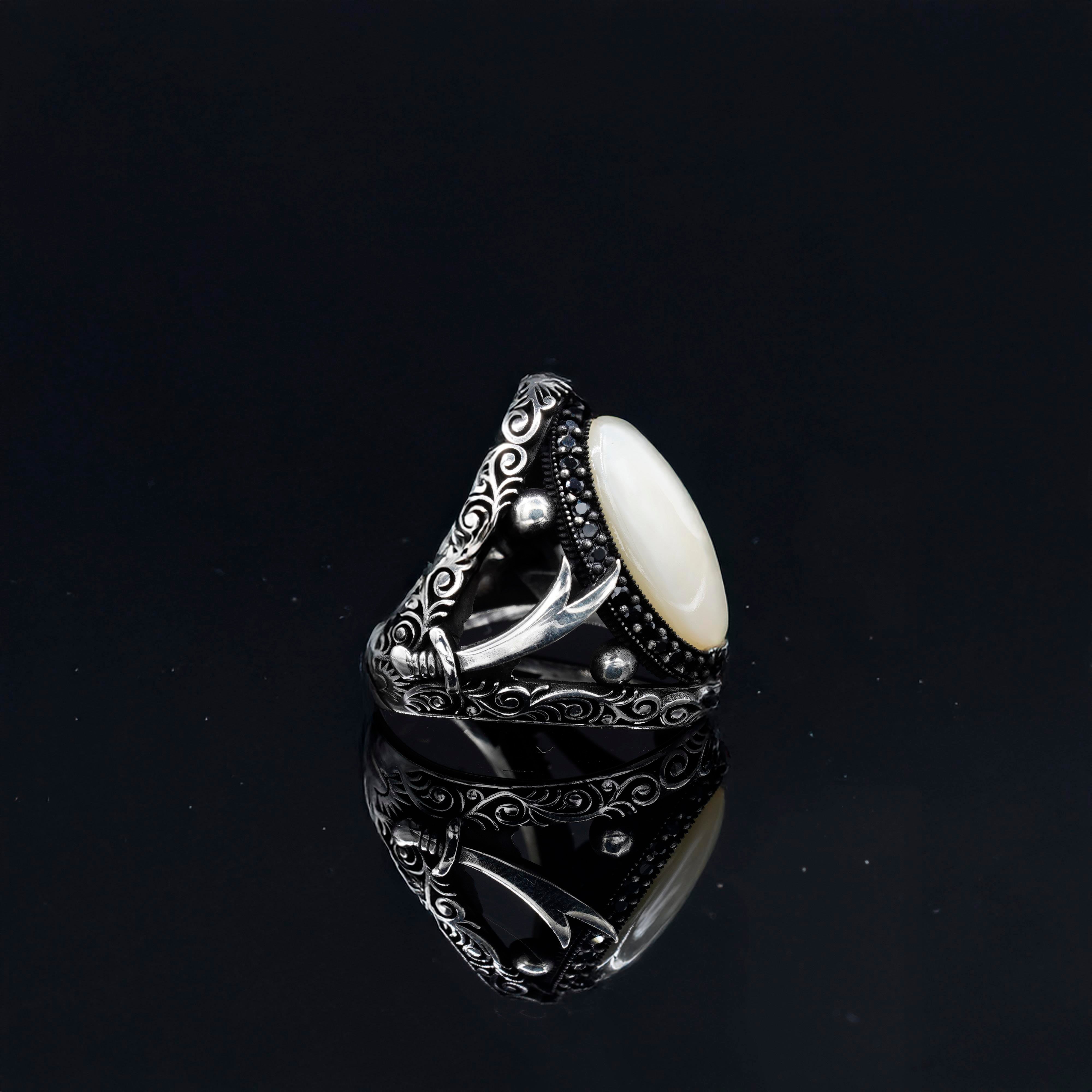 Zulfikar White Stone Ring