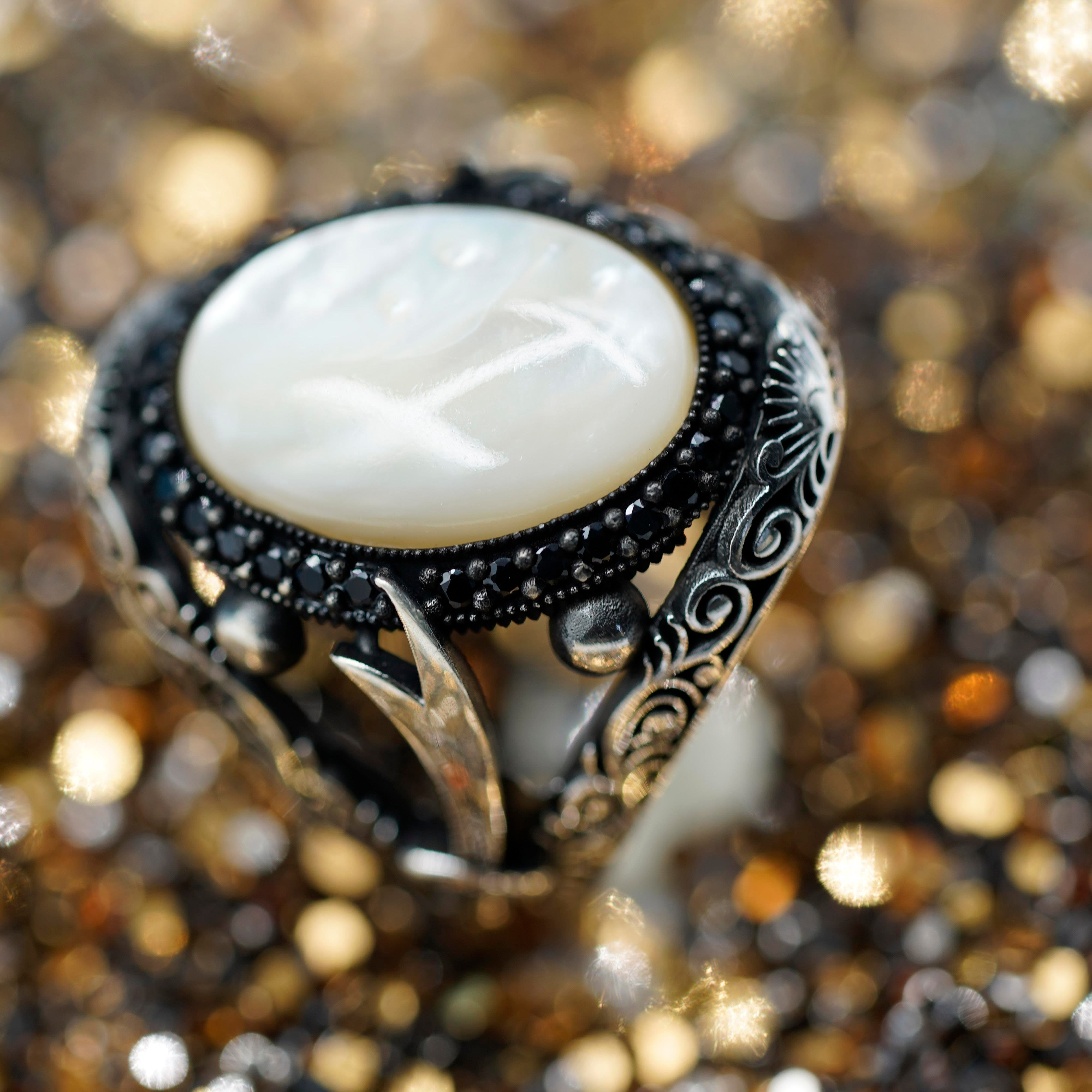 Zulfikar White Stone Ring