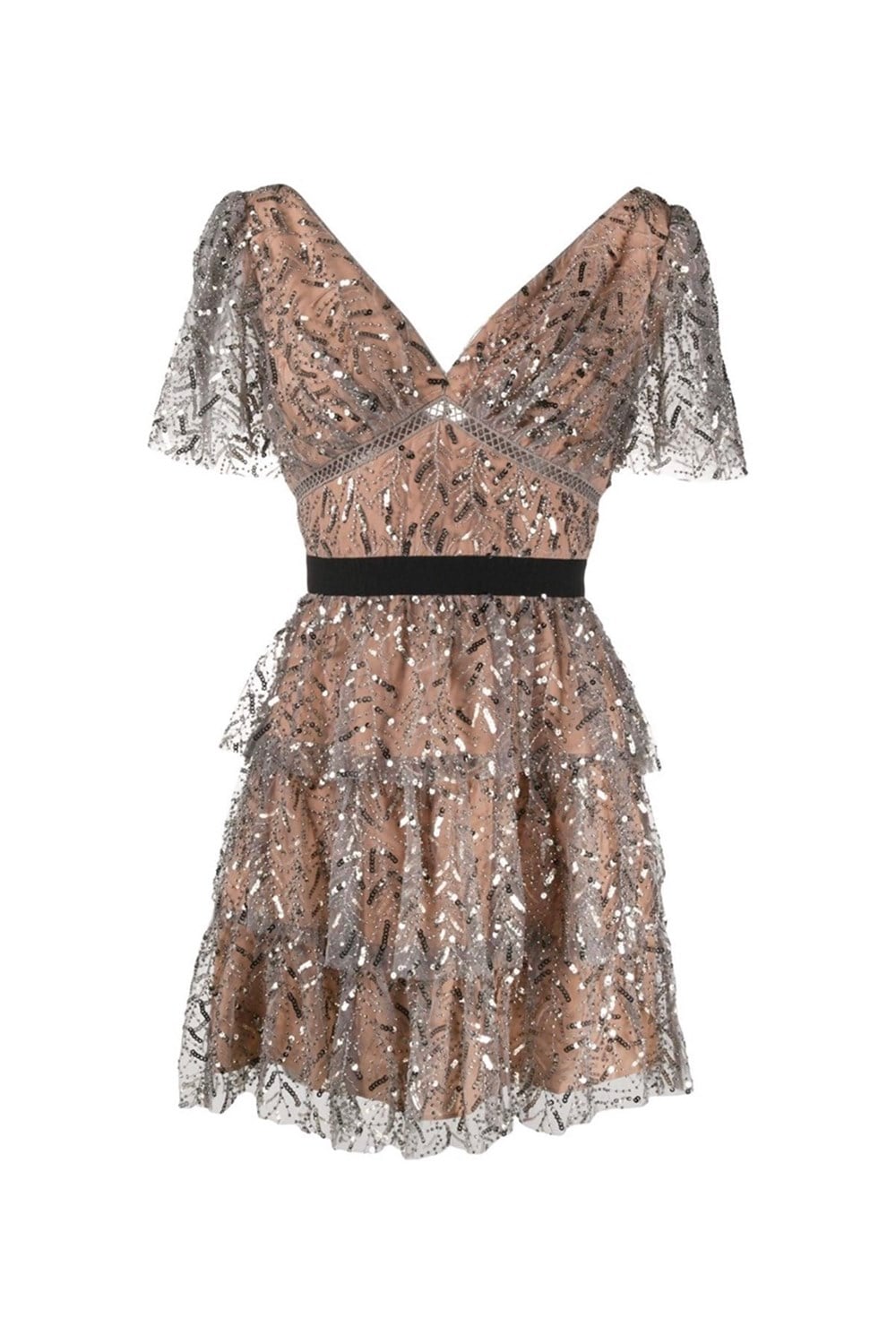 Payetli Mini Tasarım Elbise