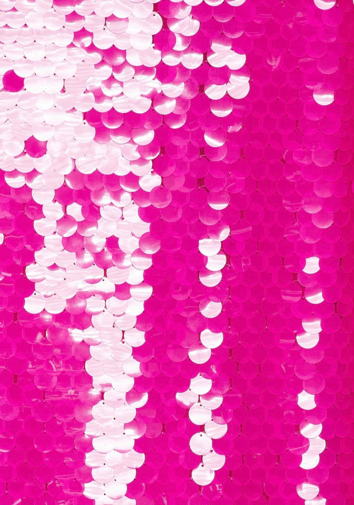 Pembe Pullu Midi Tasarım Elbise