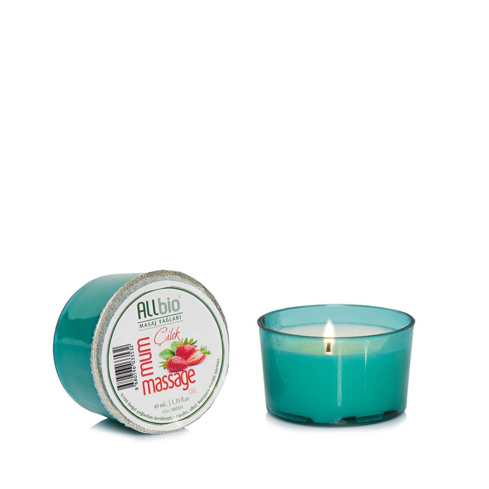 Allbio - Mum Masaj Yağı - Çilek (40ml)