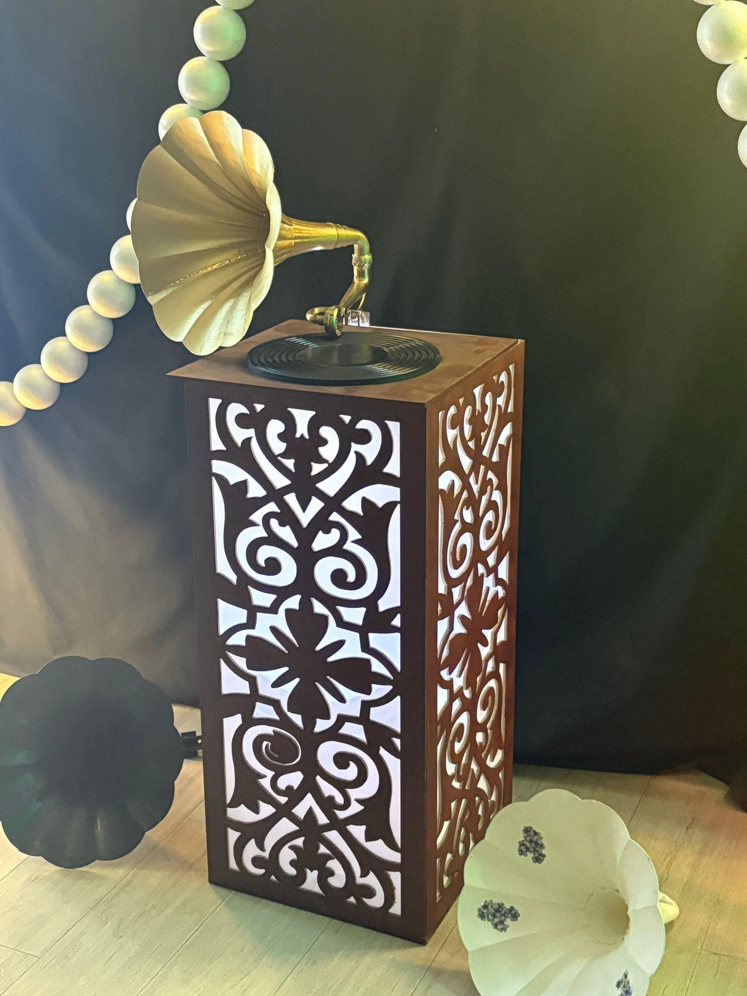 dekoratif gramafon osmanlı desenli