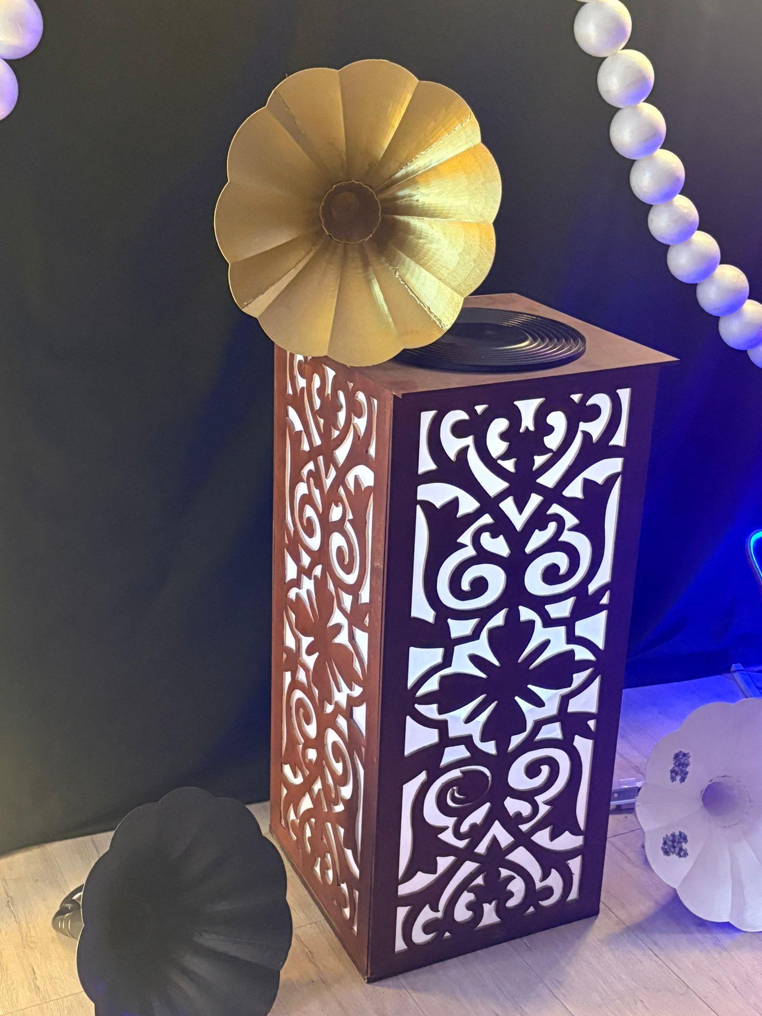 dekoratif gramafon osmanlı desenli