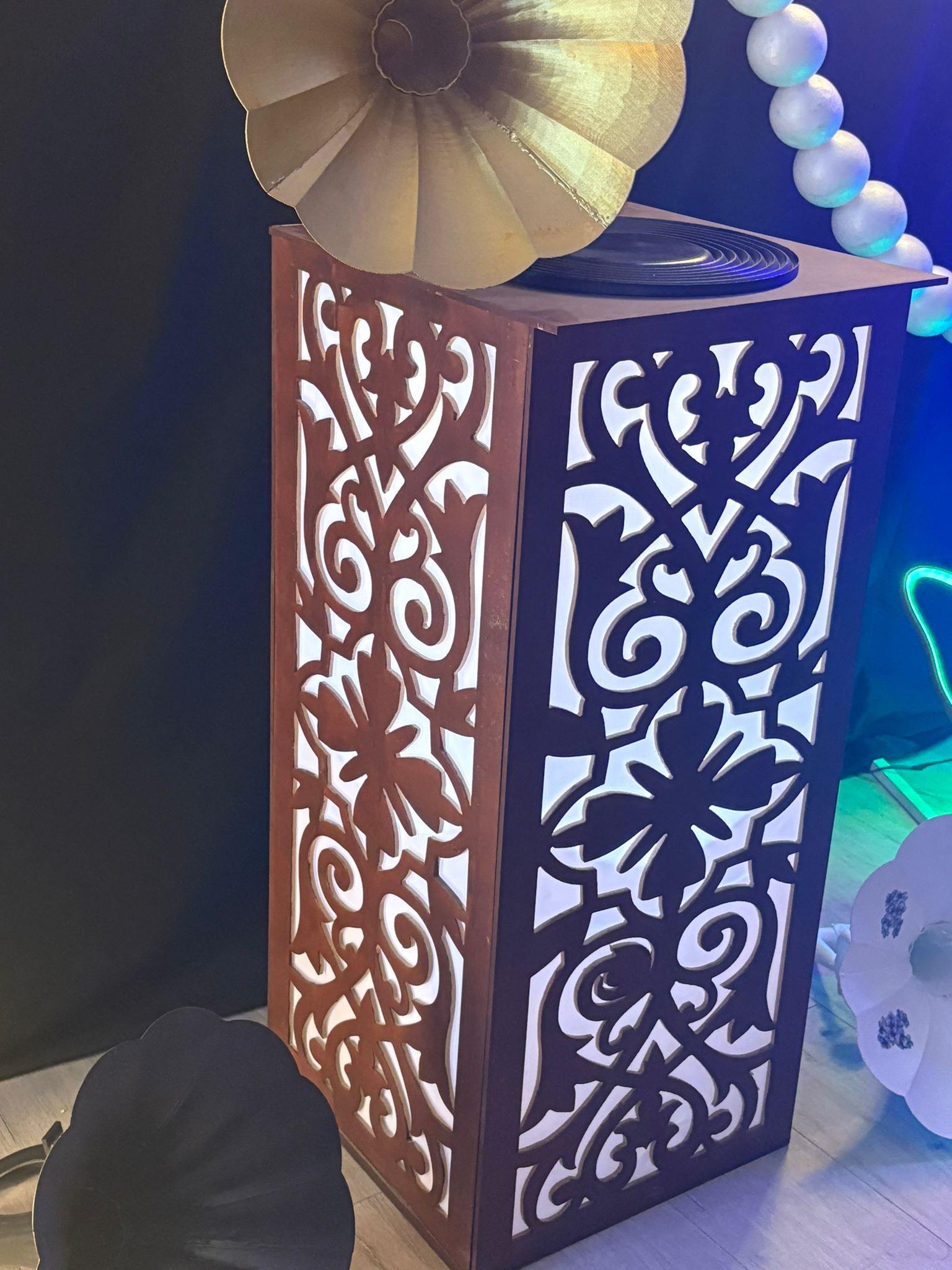 dekoratif gramafon osmanlı desenli