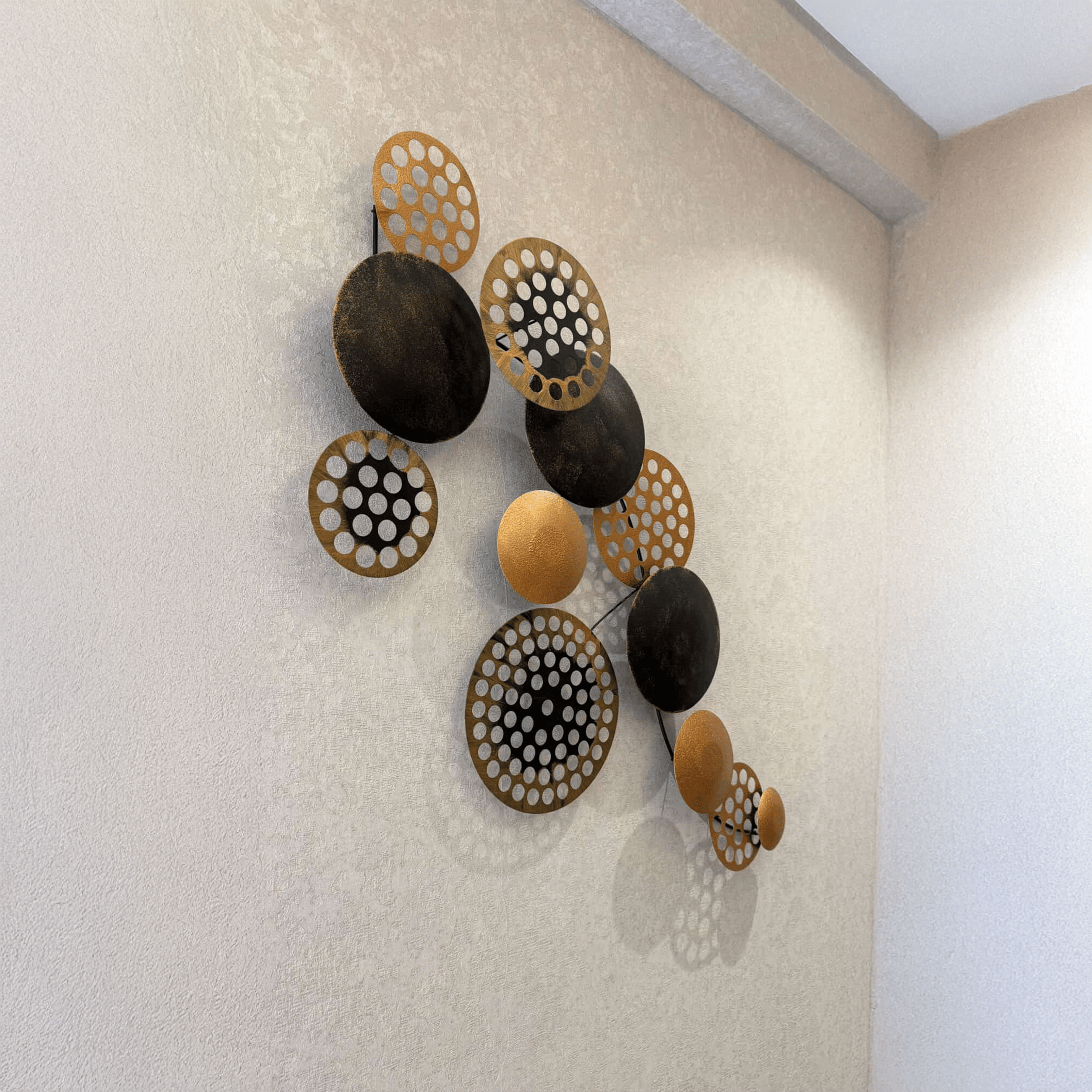 Cengiz M. İçin Özelleştirilmiş 120x50 CM Ölçülerinde Bronz Renkli Metal Duvar Dekoru