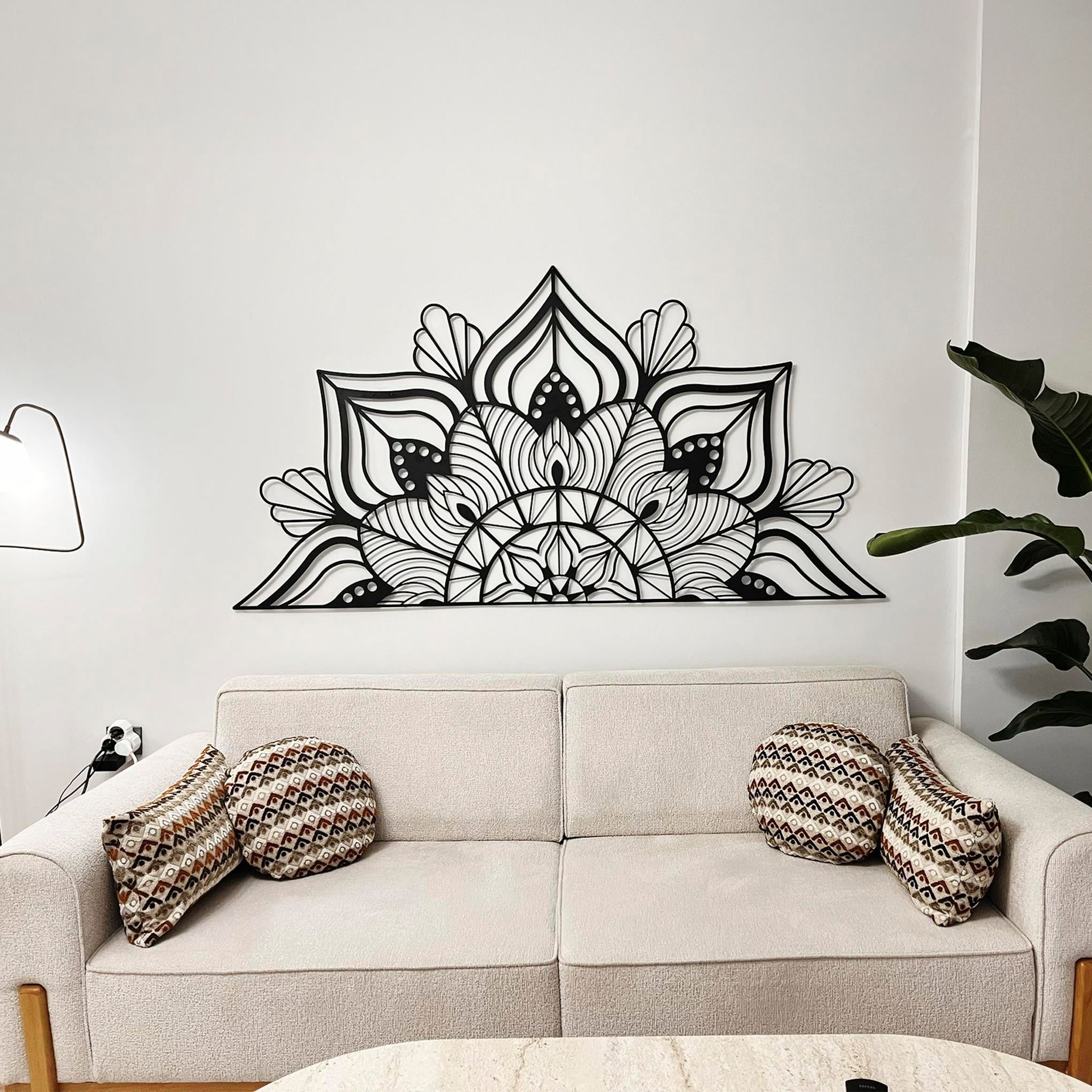 Yavuz K.....  İçin 180  x 90 Cm Özel Ölçü Mandala Metal Duvar Dekoru