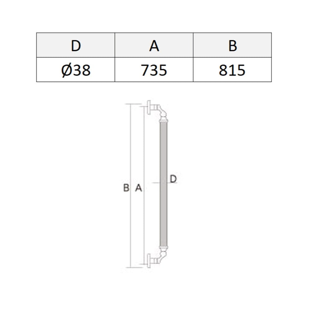 SOHO Çekme Kol ALTIN 815x735MM