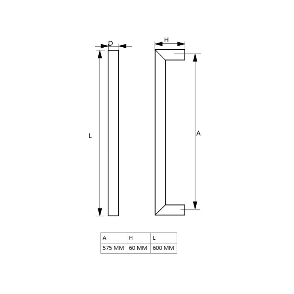 SOHO Çekme Kol PUR BRONZE 600X575X60MM 