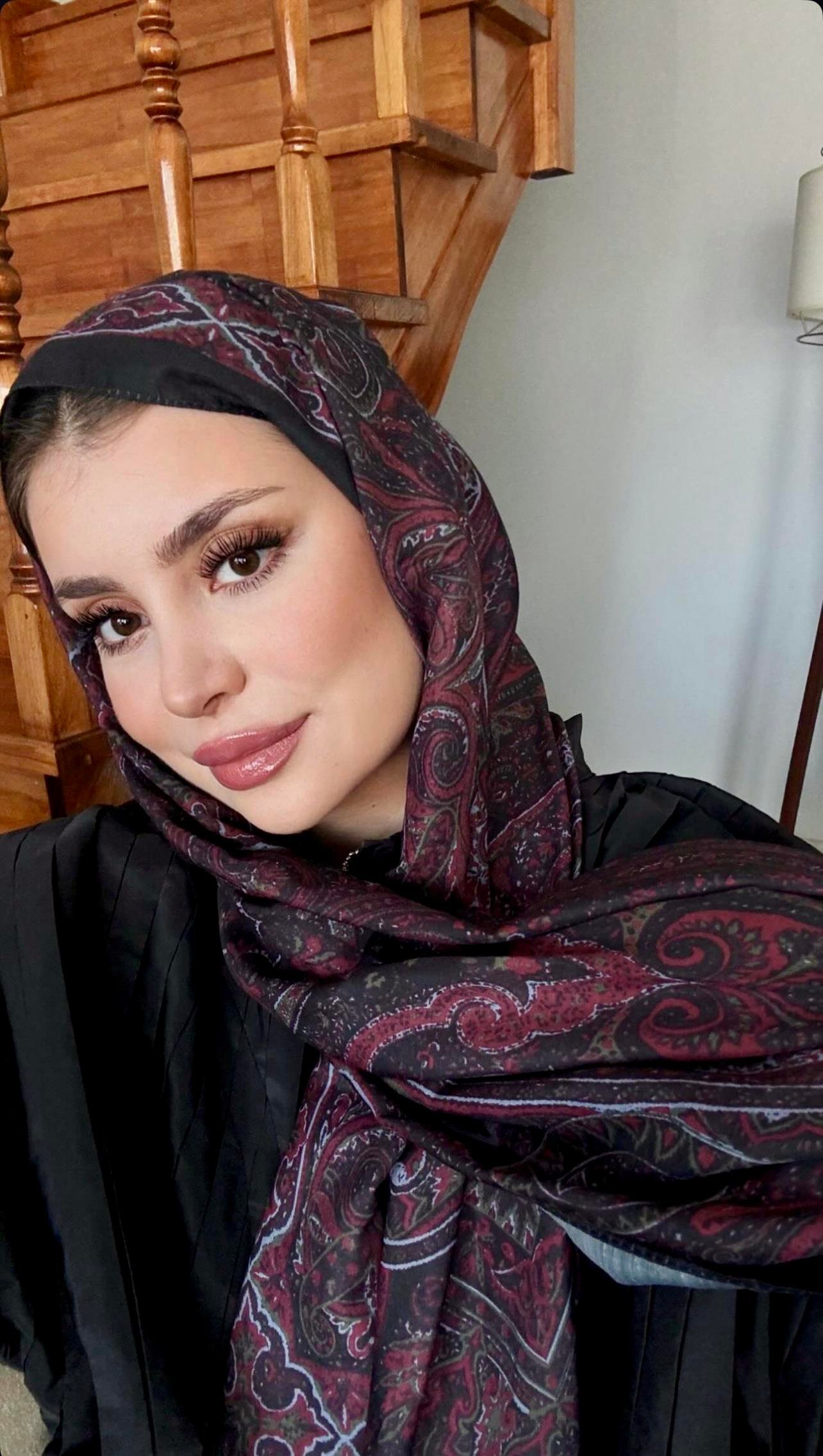 Bordo Rosse Desen Şal