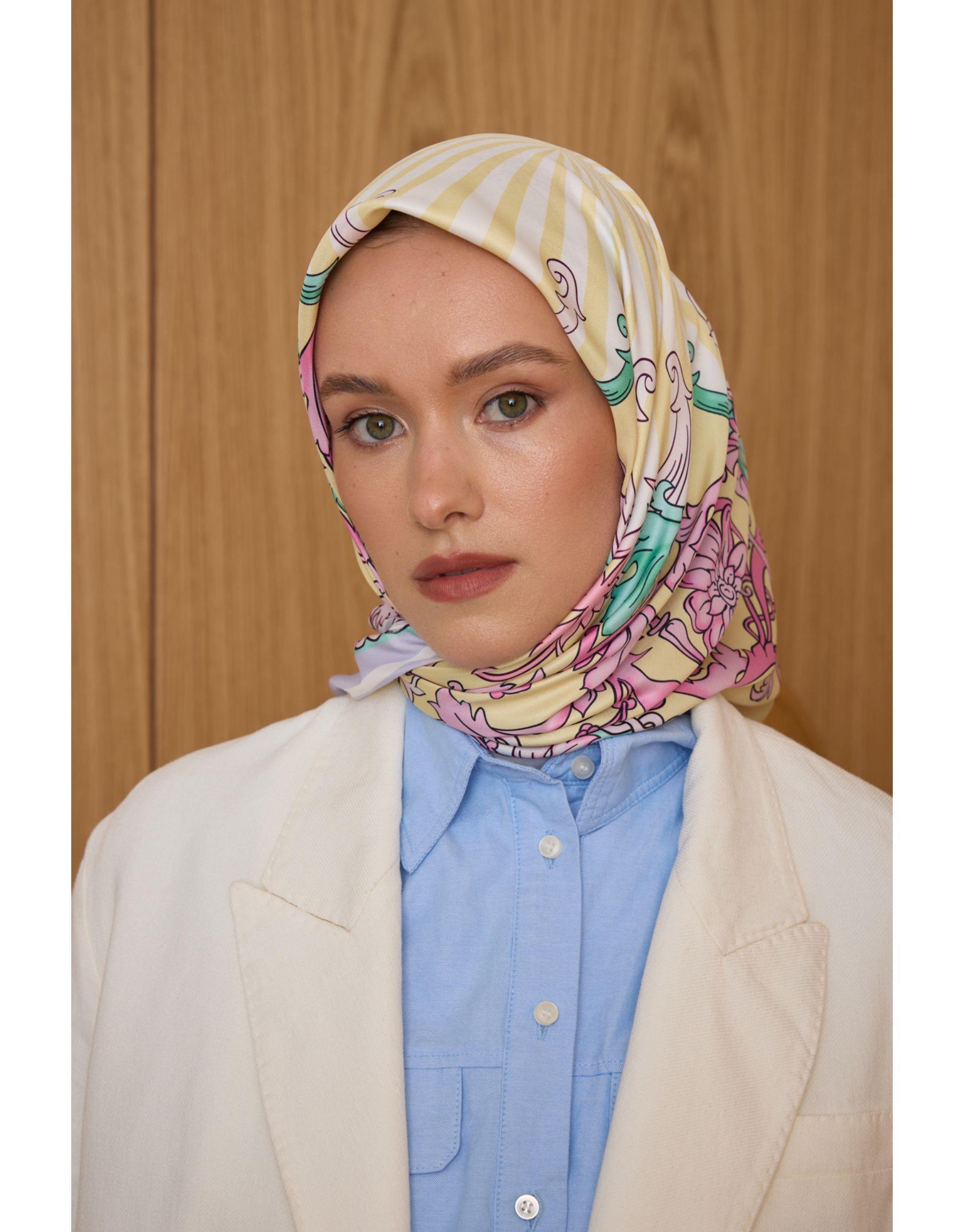 Sarı Alba Twill Eşarp