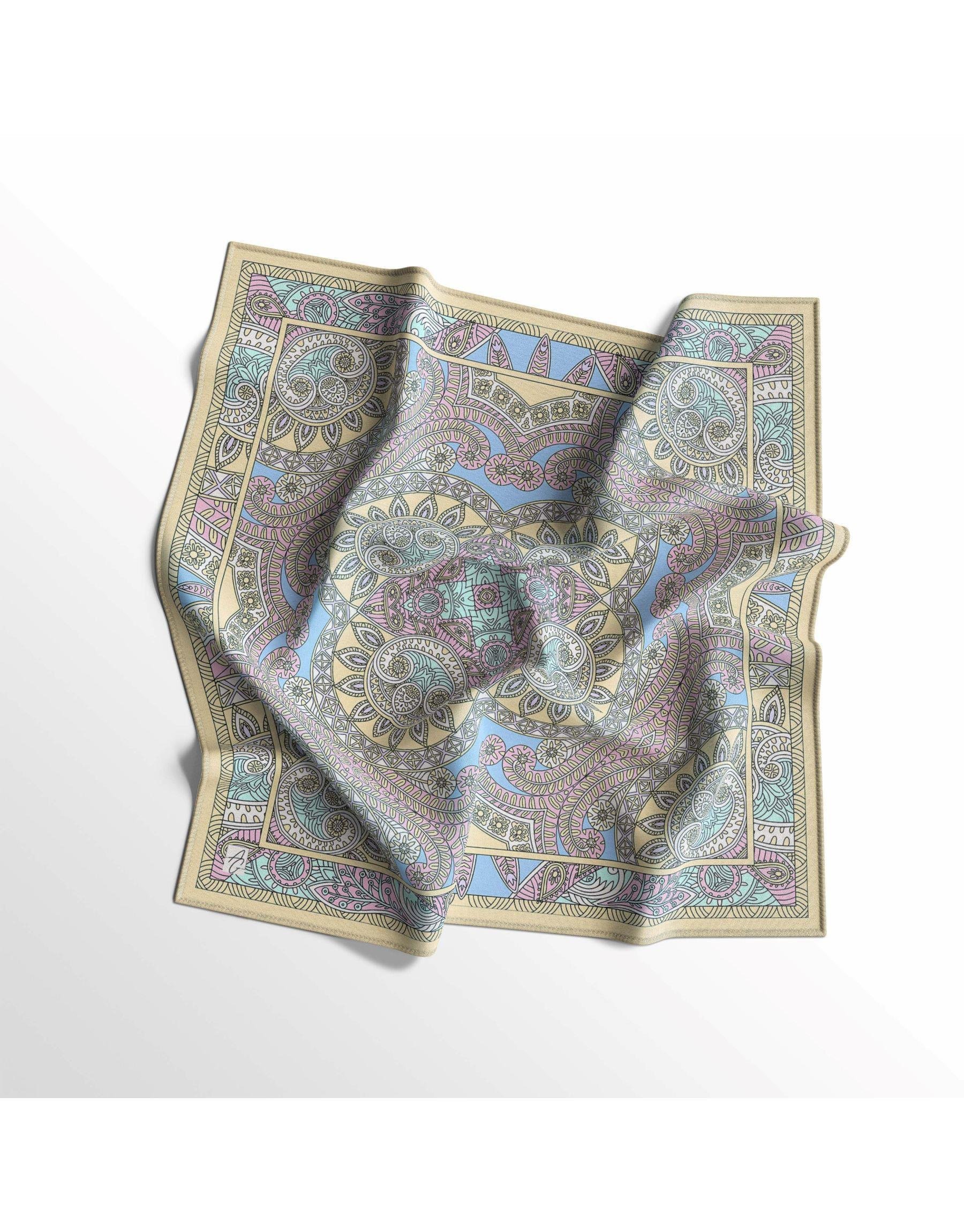 Sarı Olea Twill Eşarp