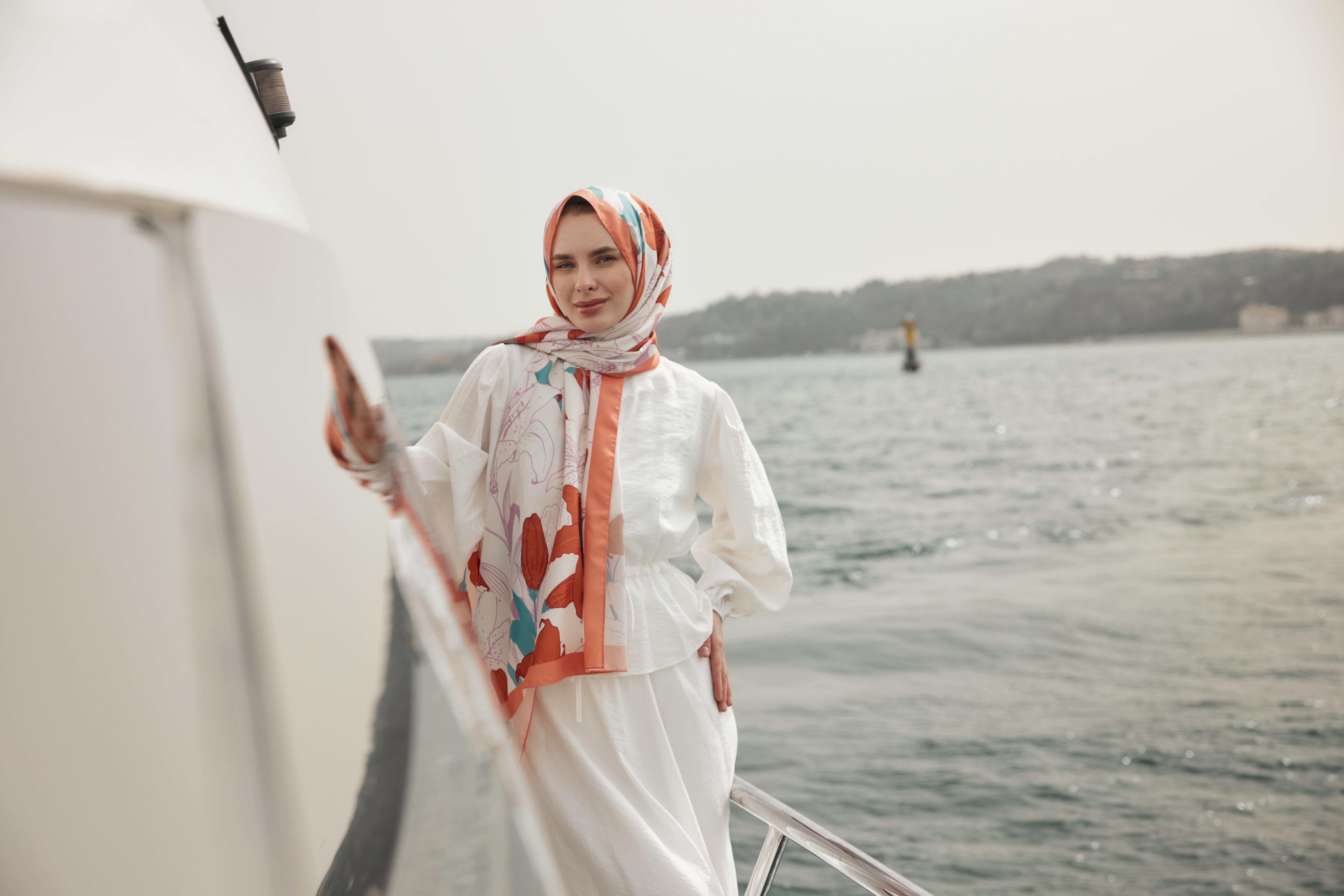 Turuncu Floor Şal