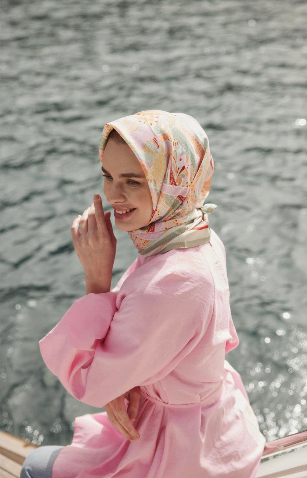 Yeşil Feray Desen Eşarp