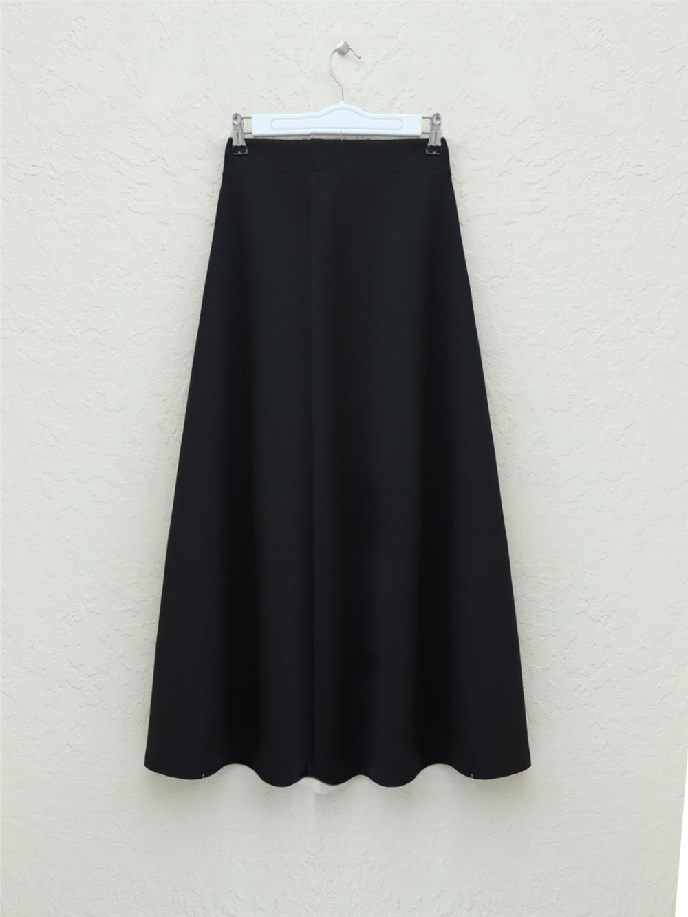 Arkası Uzun Gül Broşlu İkili Scuba Takım -Siyah-207-4106-R01