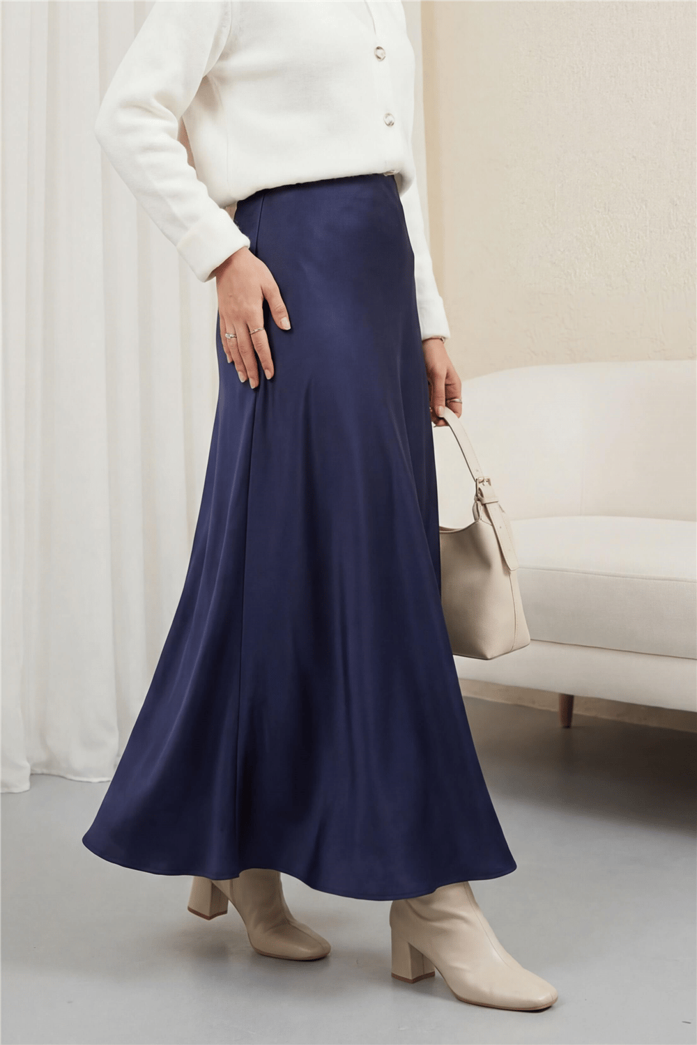 Beli Lastikli Saten Etek -Laci-Etek-307-0031-R03