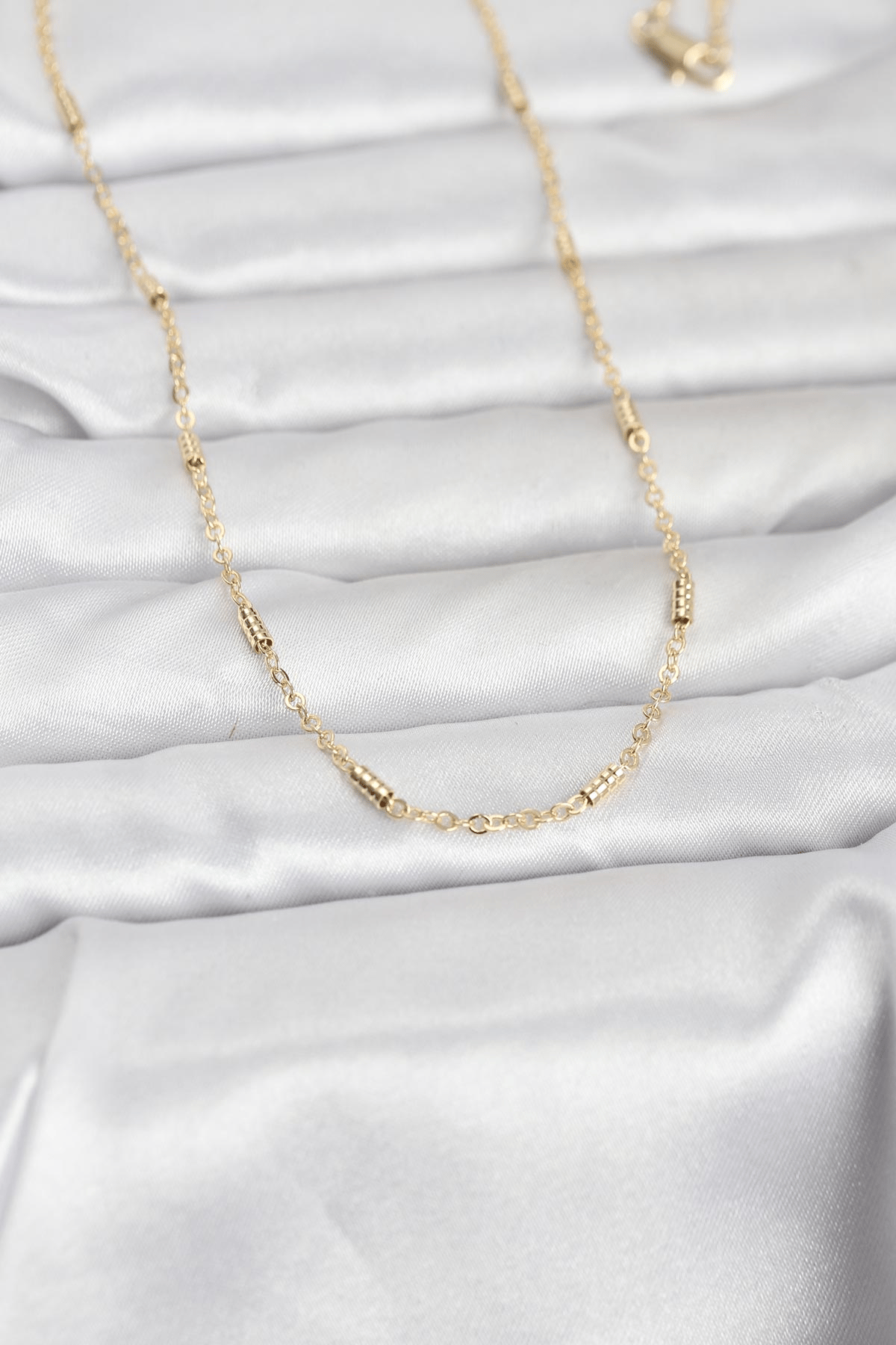 CM 14K Gold Renk Bar Zincir Model 60 cm Kadın Kolye