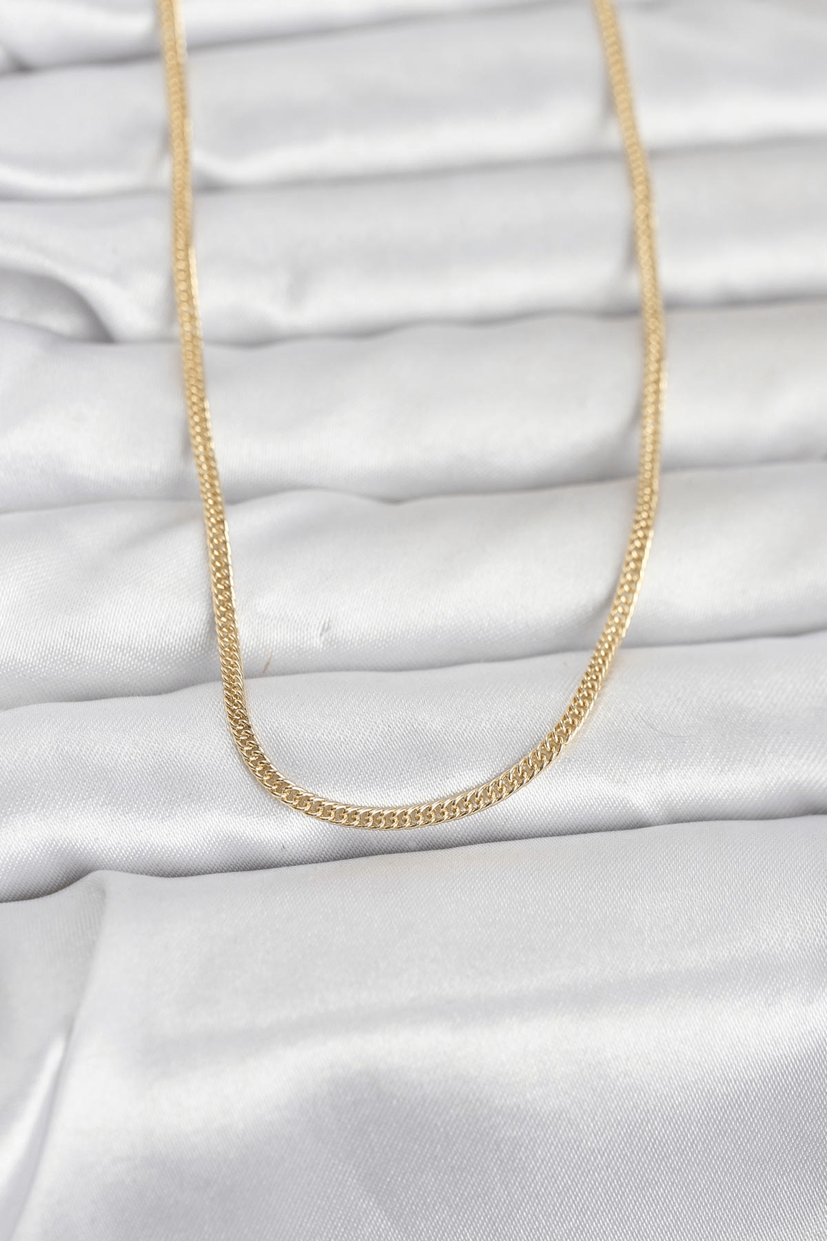 CM 14K Gold Renk Dolgun Zincir Model 60 cm Kadın Kolye